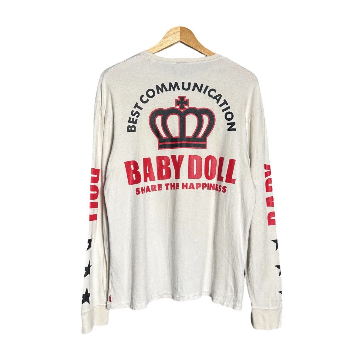Japanese Brand Baby Doll Big Logo Long Sleeve T Shirt Size L / US 10 / IT 46 - 2 Thumbnail
