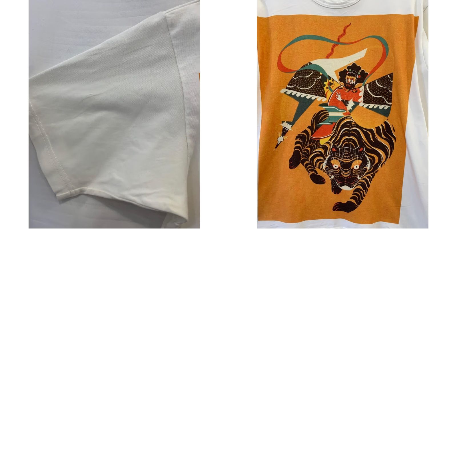 Junya Watanabe Junya Watanabe MAN AD2021 Tiger Deity Graphic T-Shirt White Large Mens Size US L / EU 52-54 / 3 - 8 Thumbnail