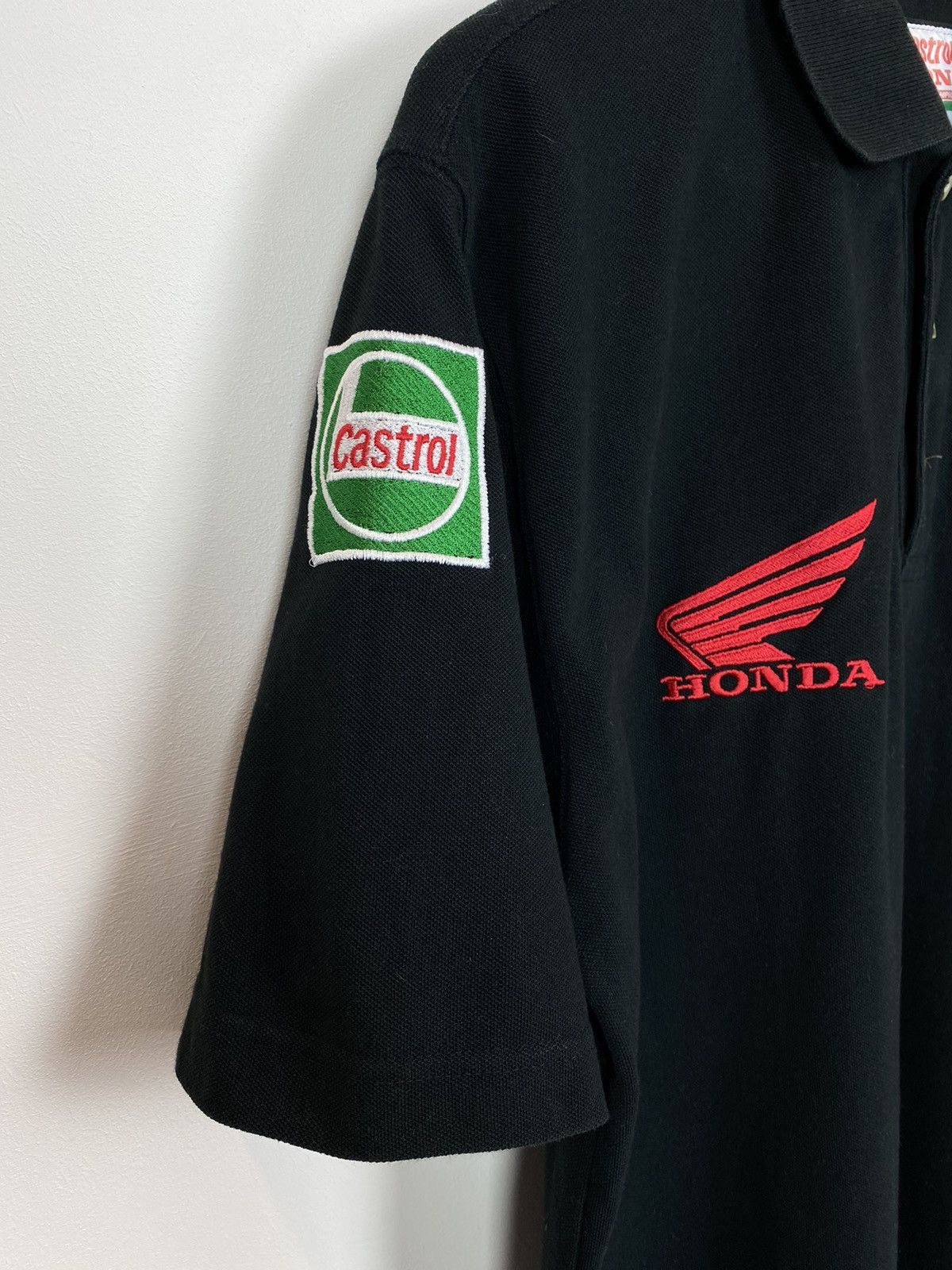 Other Vintage Honda Racing HRC Black Polo Shirt Castrol Black Top Size US M / EU 48-50 / 2 - 3 Thumbnail