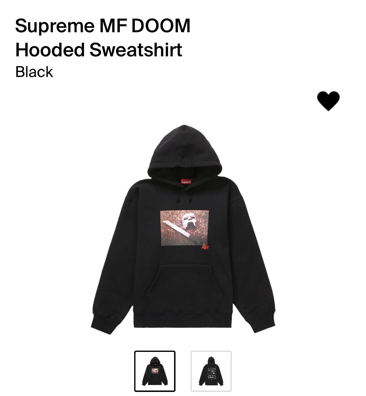 Supreme Supreme MF doom hoodie | Grailed