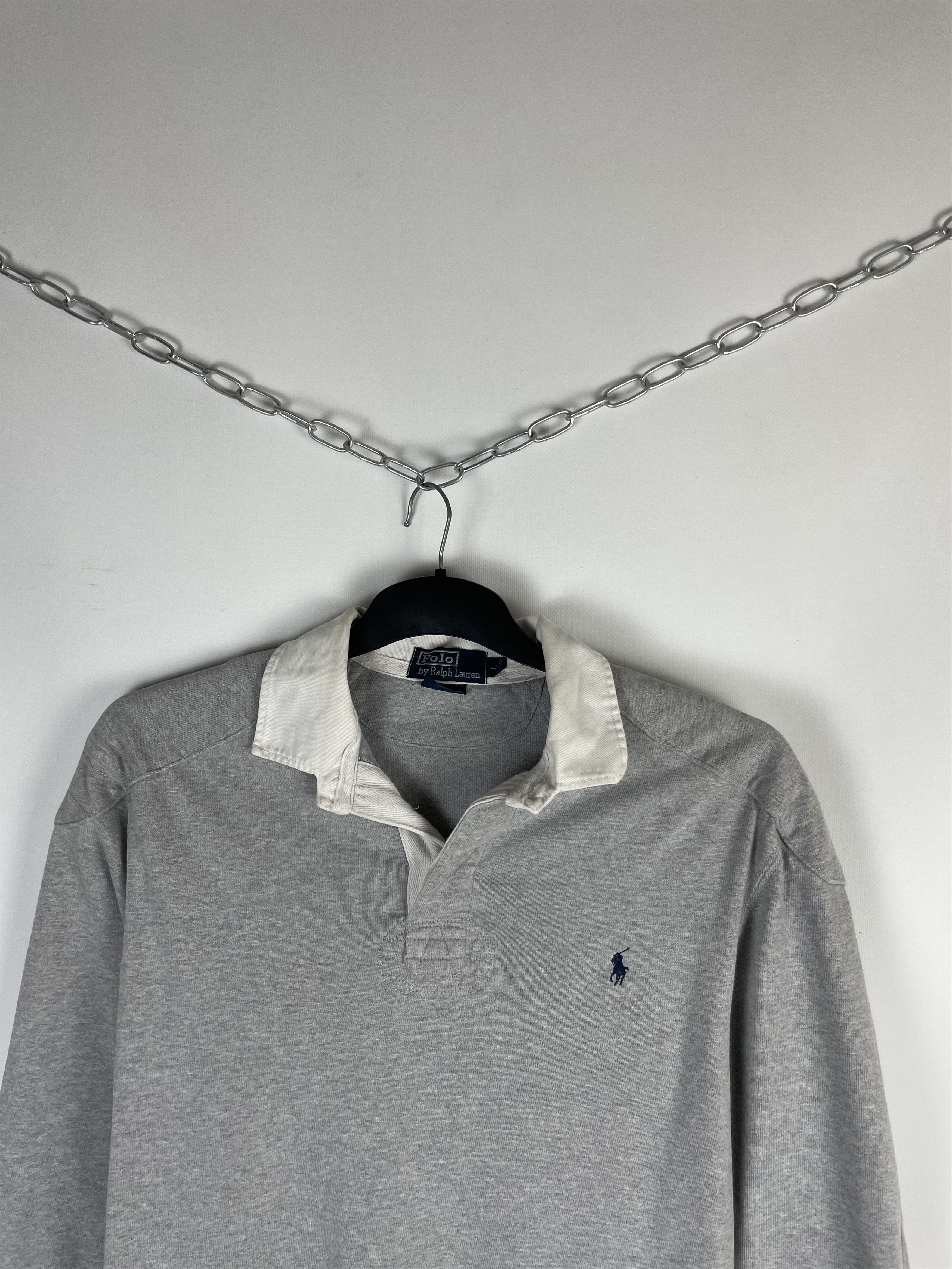 Polo Ralph Lauren Vintage 90s Polo Ralph Lauren Rugby Long Sleeve Shirt Size US L / EU 52-54 / 3 - 3 Thumbnail
