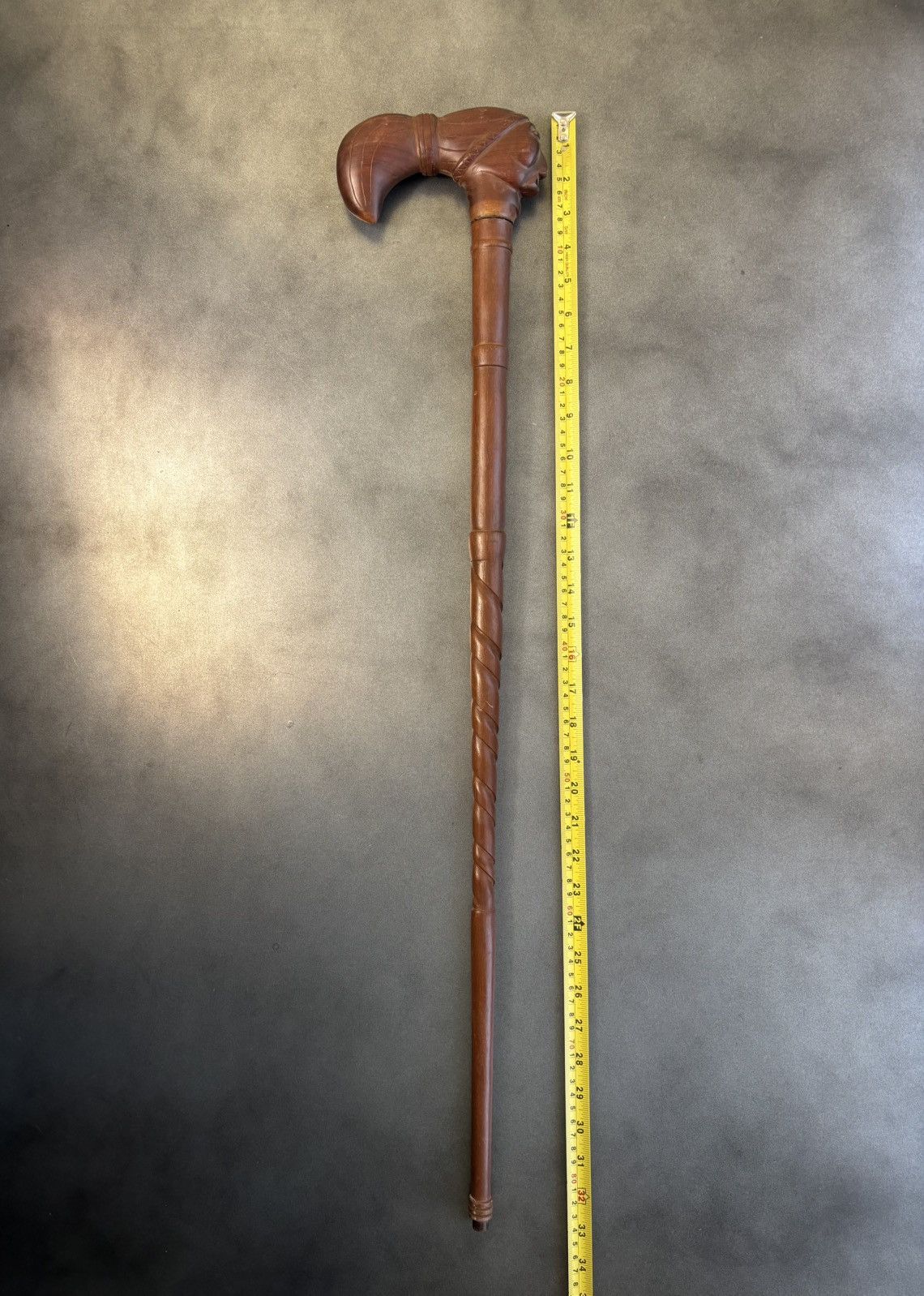 Sugar Cane × Vintage × Wood Wood Vintage Walking Stick Native Chief Indigenous Support Cane Size ONE SIZE - 5 Thumbnail