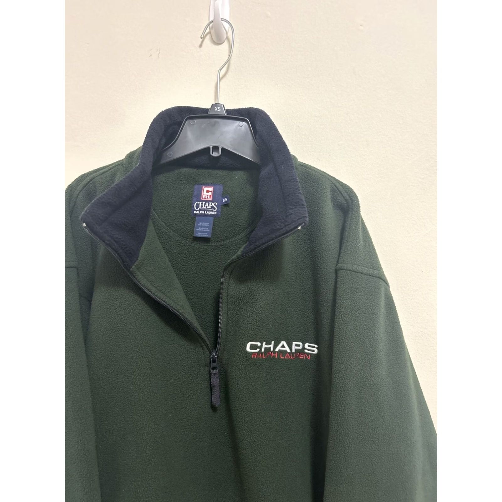 Ralph Lauren Chaps Ralph Lauren Sweater Mens Large Green Fleece 1/4 Zip Pullover Outdoor Size US L / EU 52-54 / 3 - 4 Thumbnail