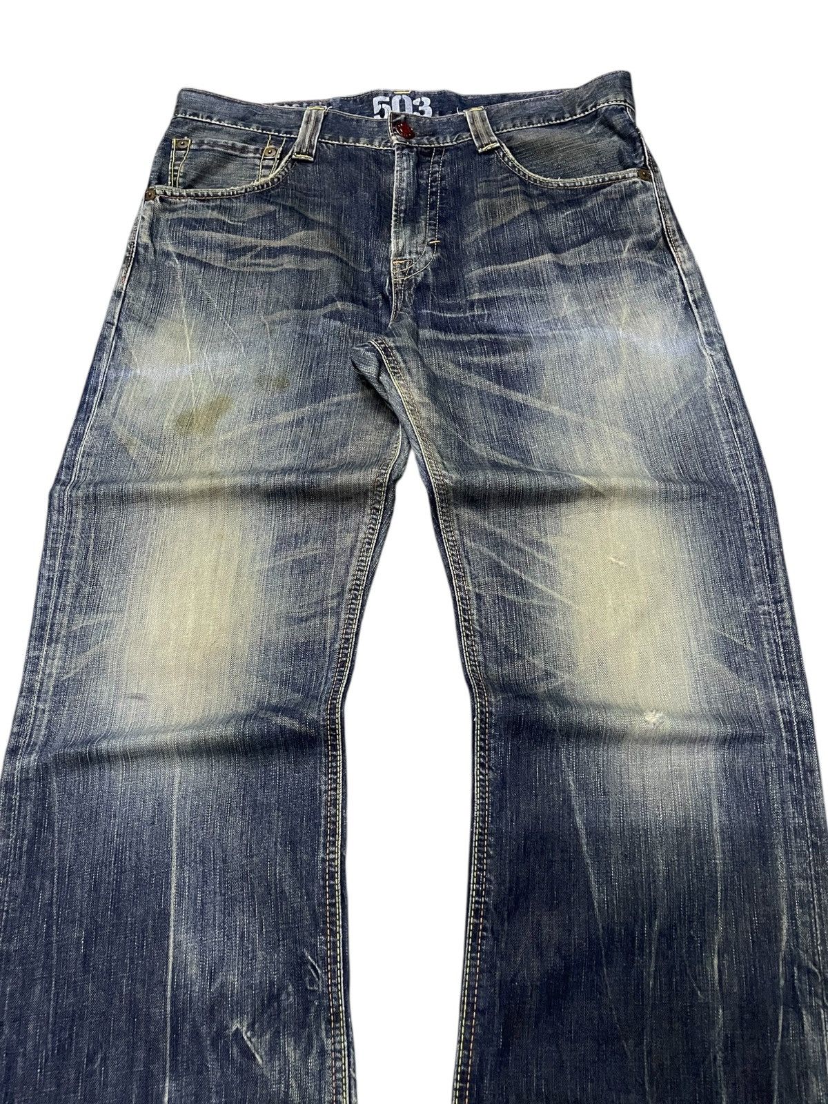 Edwin Rare Edwin 503 Flare Heavy Stitch Multi Colour Denim Jeans Size US 34 / EU 50 - 8 Thumbnail