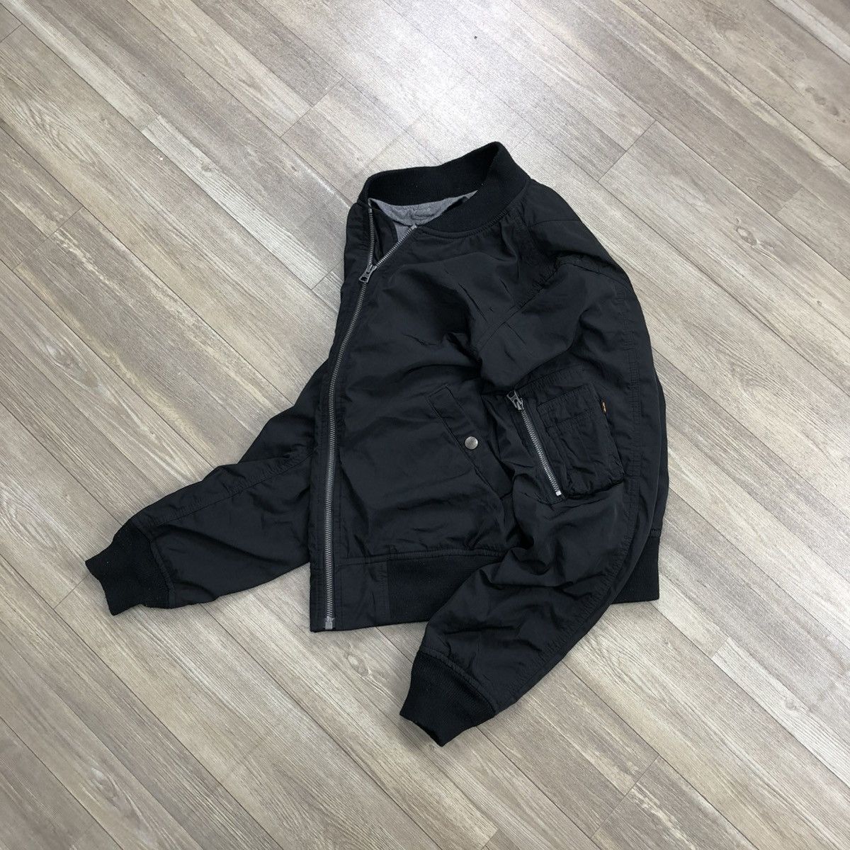 Alpha Industries Vintage Alpha Industries MA-1 Military Black Bomber Jacket Size US S / EU 44-46 / 1 - 14 Thumbnail
