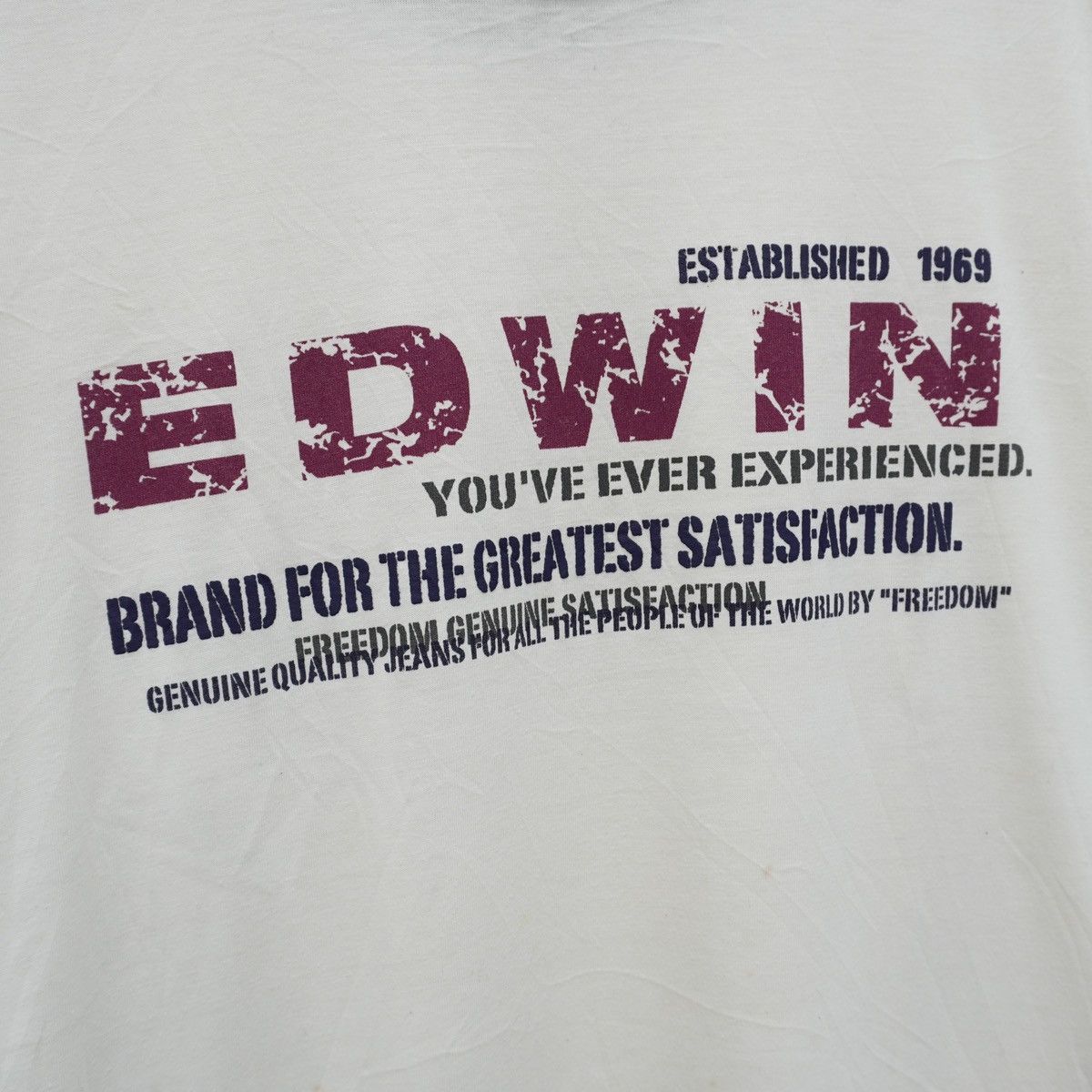 Japanese Brand 90s Sick Edwin Japan Longsleeve Double Layer Tee Size US L / EU 52-54 / 3 - 3 Thumbnail