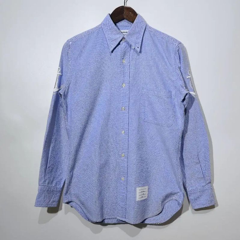 Thom Browne Thom Browne Blue Cotton Women's Shirt 0089 Size M / US 6-8 / IT 42-44 - 1 Thumbnail