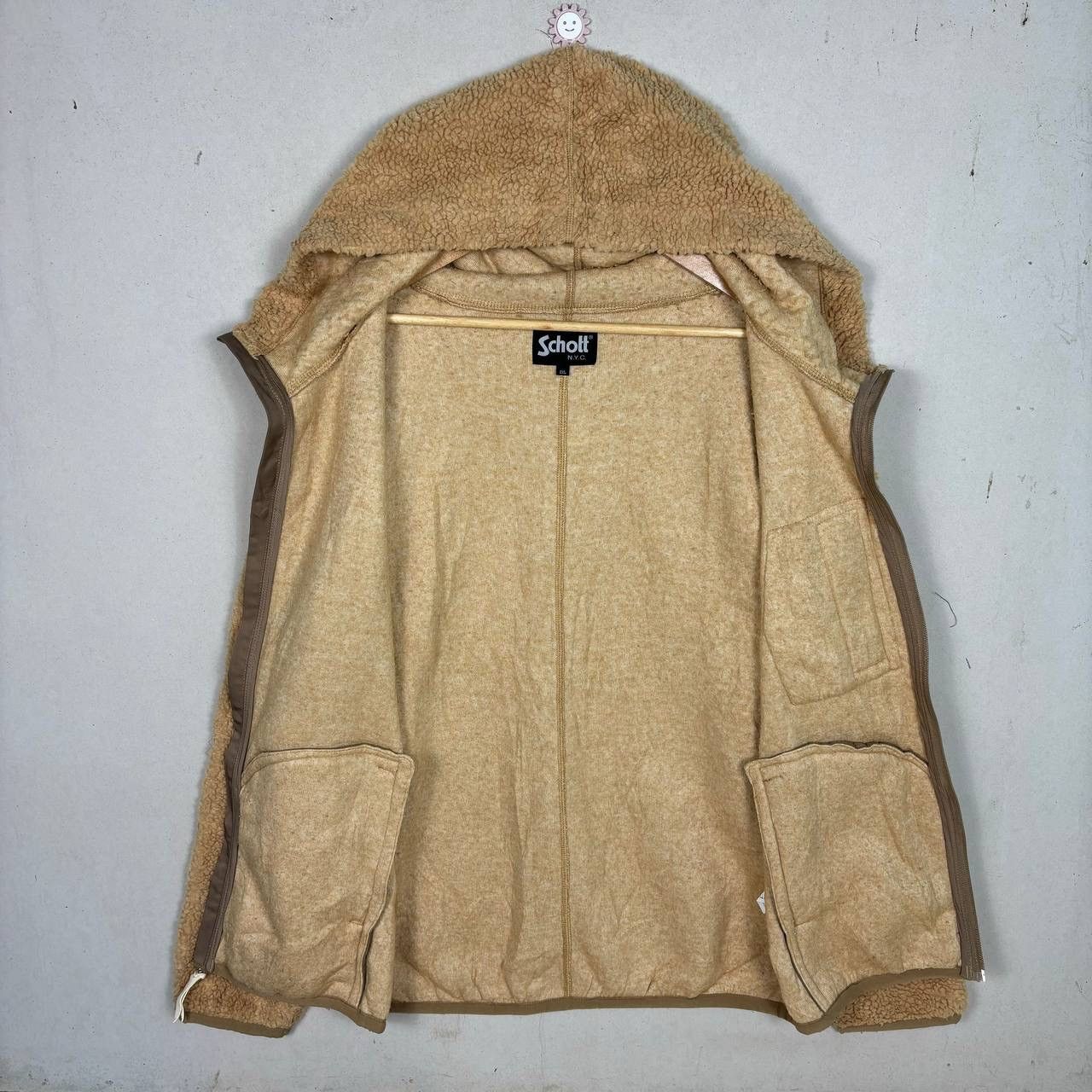 Schott Vintage Schott Leather Pocket Pile Hooded Jacket Size US L / EU 52-54 / 3 - 3 Thumbnail