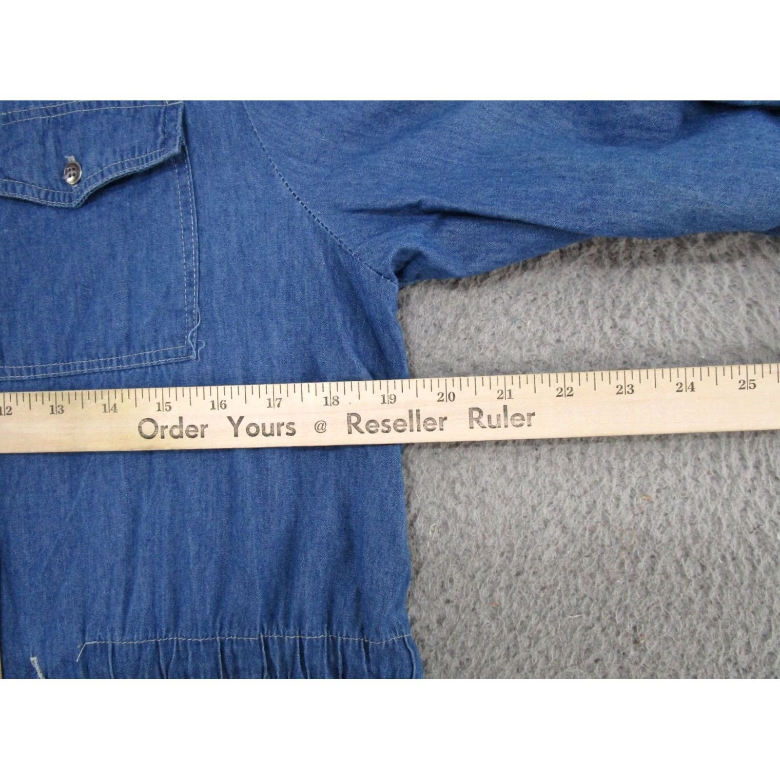 Denime Ninexis Blue Denim Button Front Cinch Waist Midi Shirt Dress Size M Western Size M / US 6-8 / IT 42-44 - 6 Thumbnail