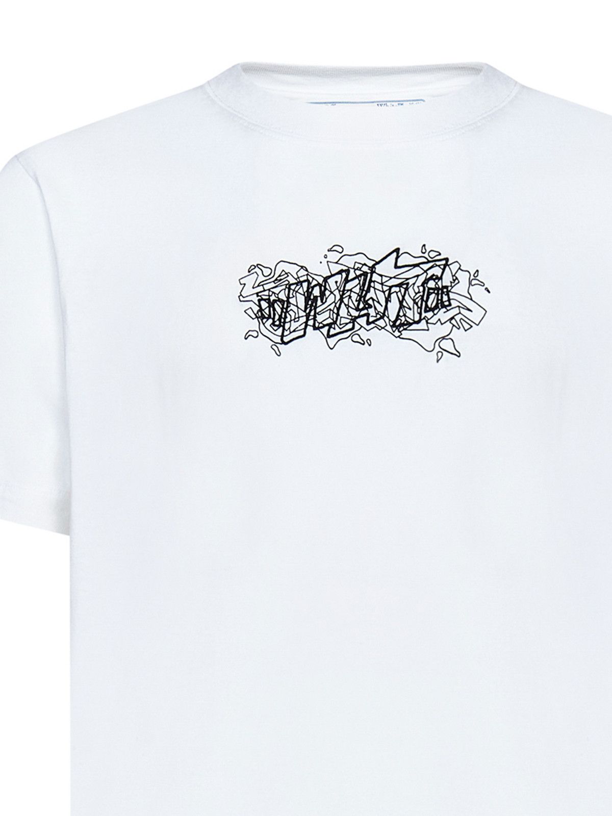 Off-White o1y0325 Logo Crewneck T-Shirt in White Size US XS / EU 42 / 0 - 2 Thumbnail
