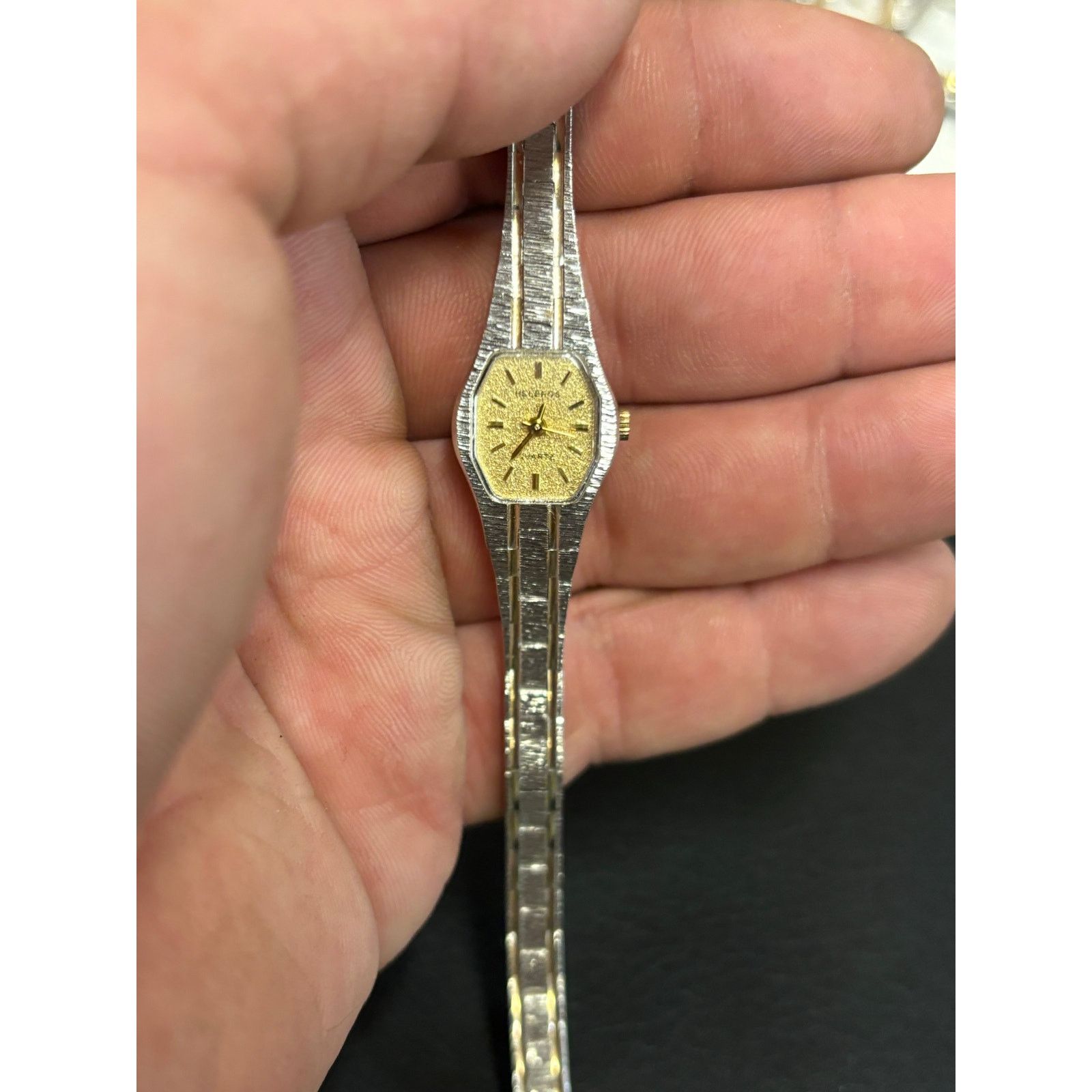 Other Vintage Helbros 24783 2-Tone Women’s Watch! New Battery! Size ONE SIZE - 2 Thumbnail