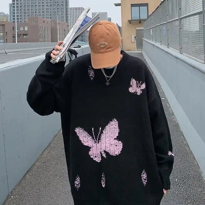 Japanese Brand × Vintage Cute fashion butterfly knit sweater knitwear cute y2k Size US XL / EU 56 / 4 - 4 Thumbnail