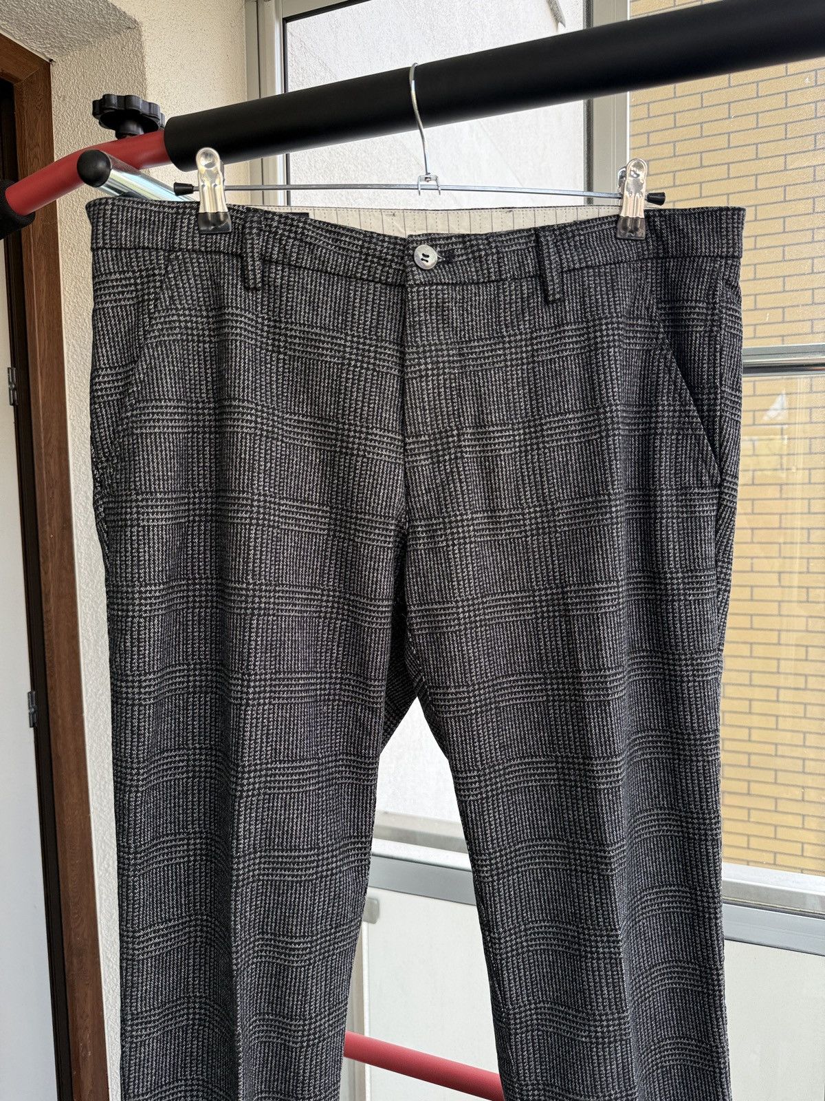 Mason's Masons Torino Style Gray Check Pants Milano Style Size US 34 / EU 50 - 2 Thumbnail