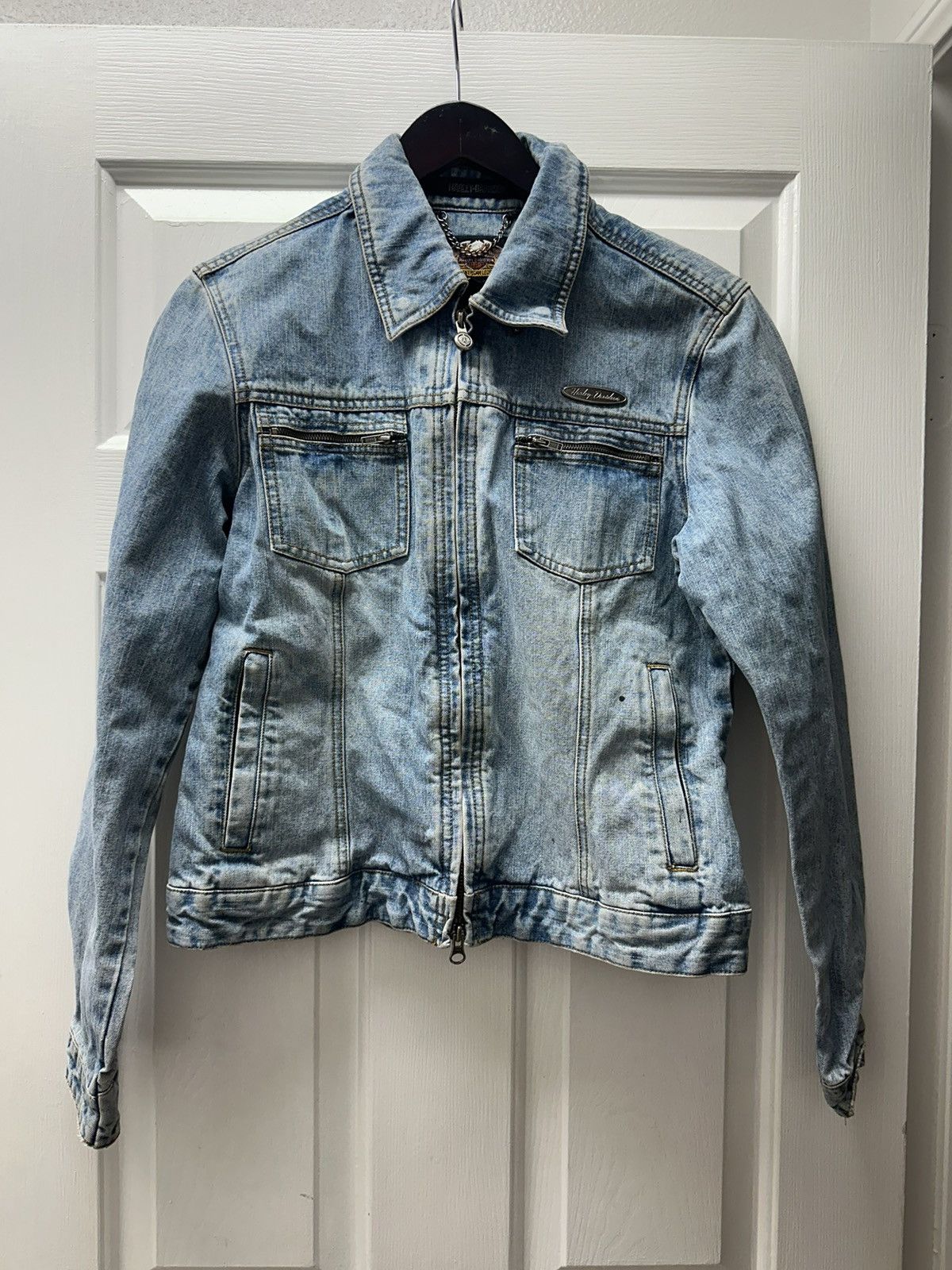 Harley Davidson Harley Davidson Live To Ride Ride To Live Eagle Denim Jacket Size S / US 4 / IT 40 - 13 Thumbnail