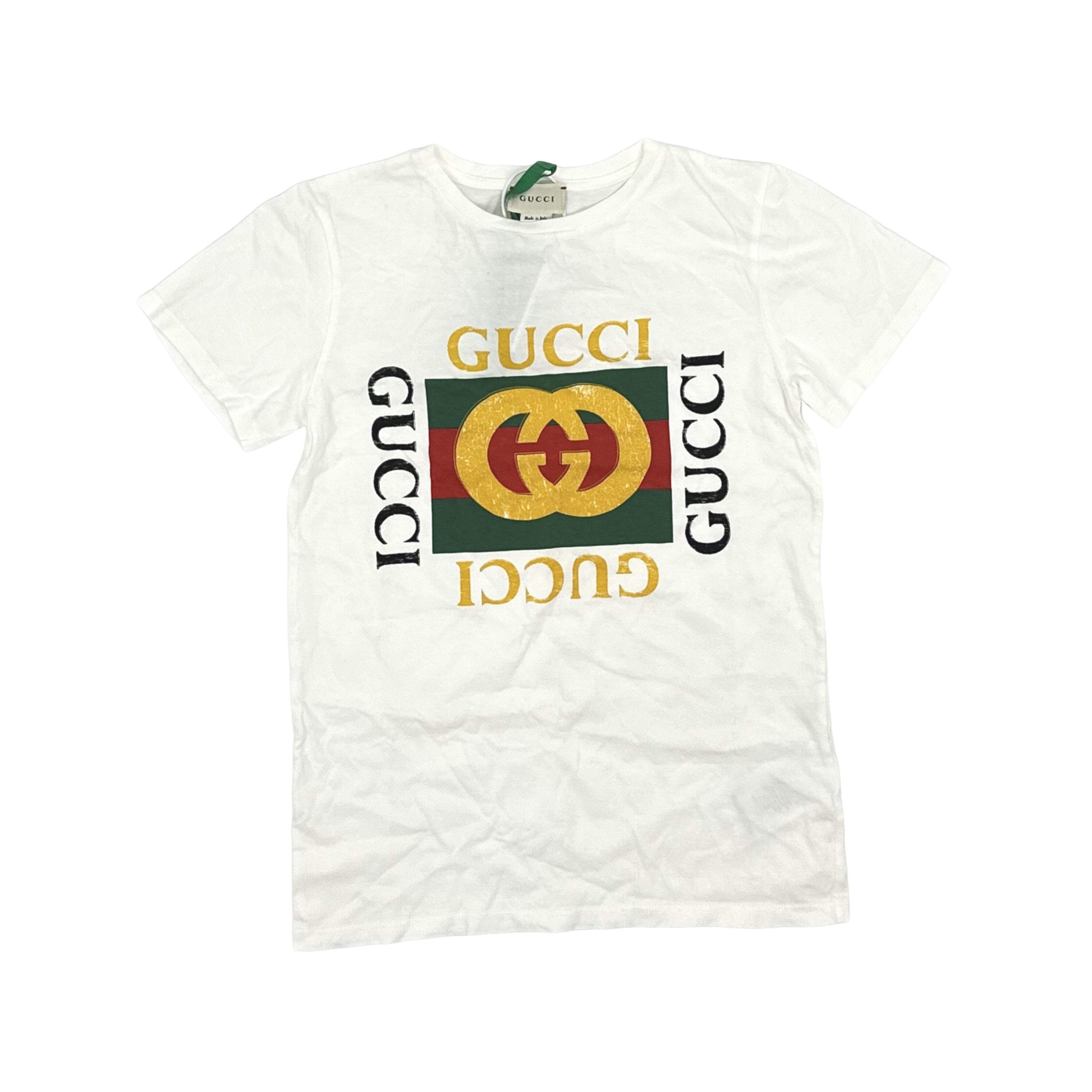 Gucci Gucci Vintage Logo T-Shirt Size 10 Size US XXS / EU 40 - 1 Thumbnail