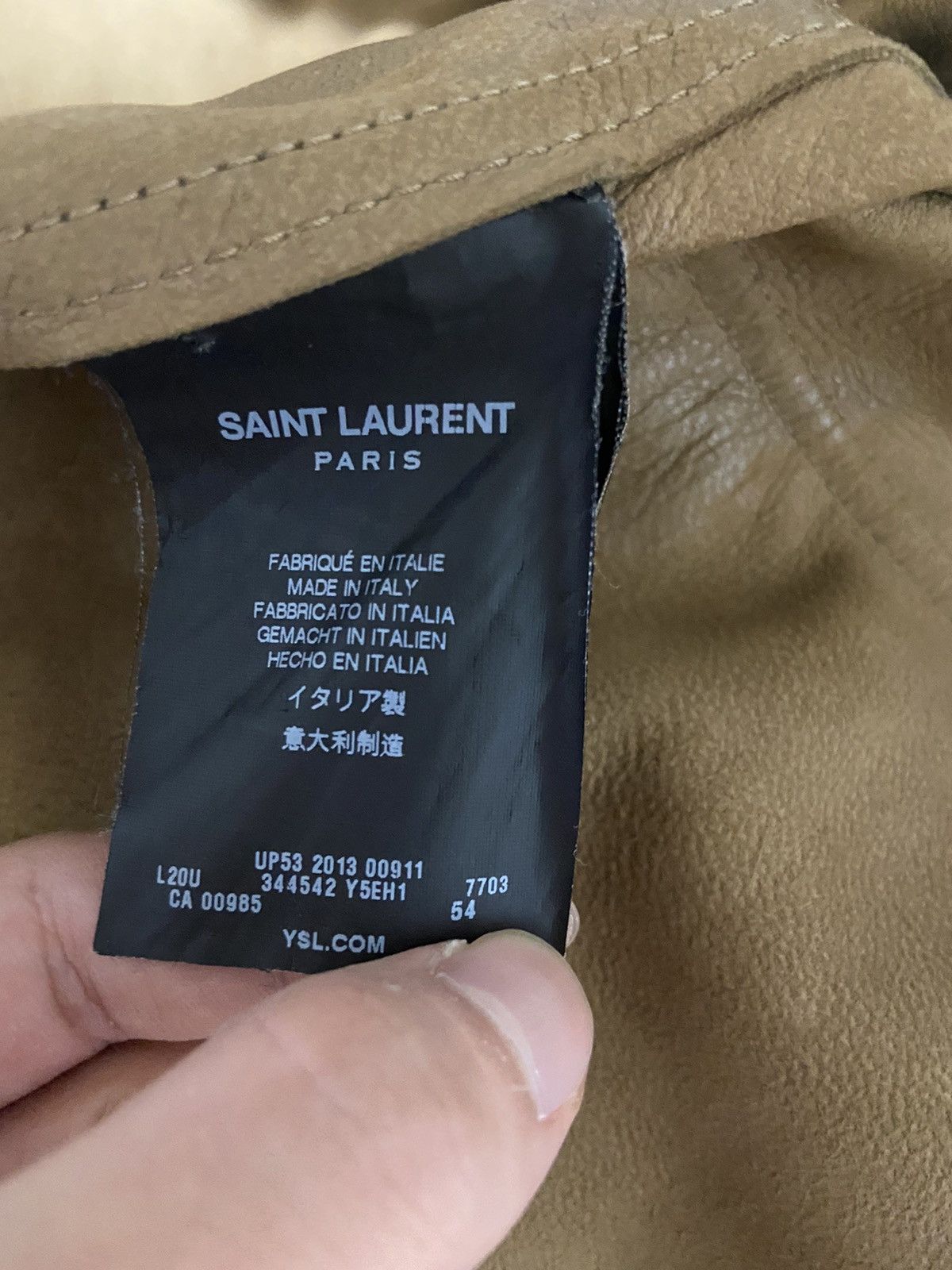 Saint Laurent Paris 54 Saint Laurent ss14 14ss aviator suede leather jacket Size US L / EU 52-54 / 3 - 11 Thumbnail