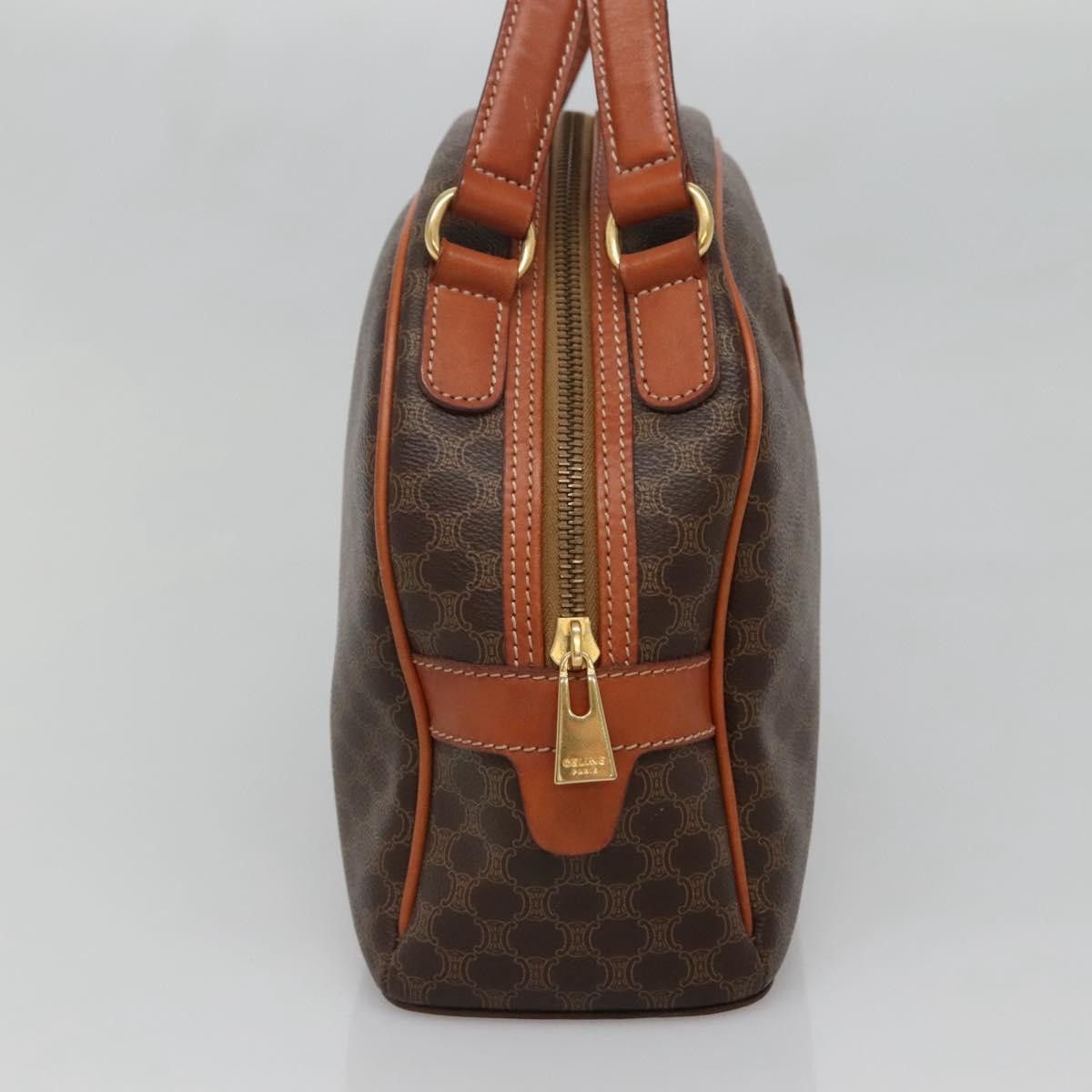 Celine CELINE Macadam Canvas Hand Bag Pvc Leather Brown Gold Size ONE SIZE - 4 Thumbnail