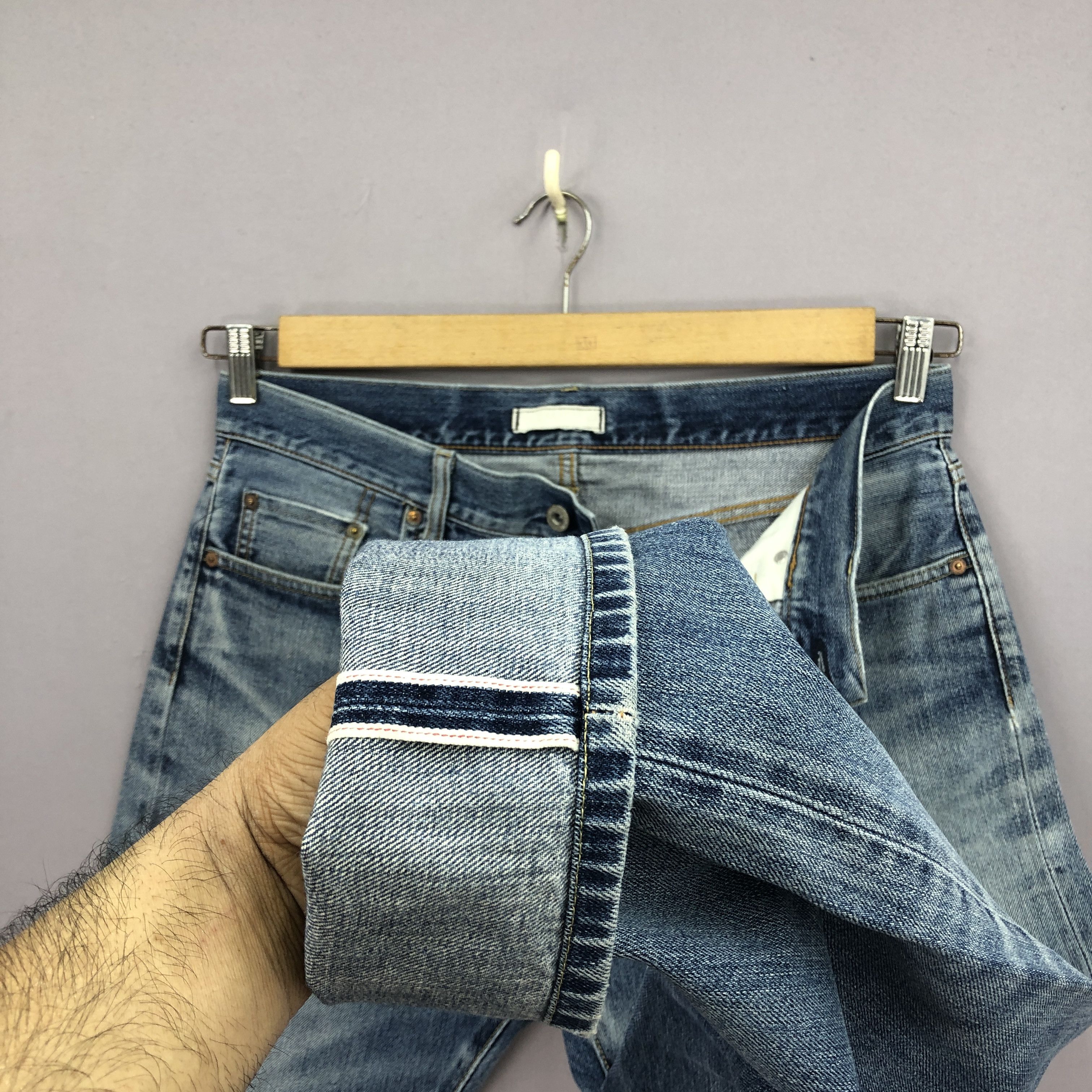 Japanese Brand Vintage Levis 501 Mud Wash Jeans Levi's Distressed Denim Size US 34 / EU 50 - 6 Thumbnail