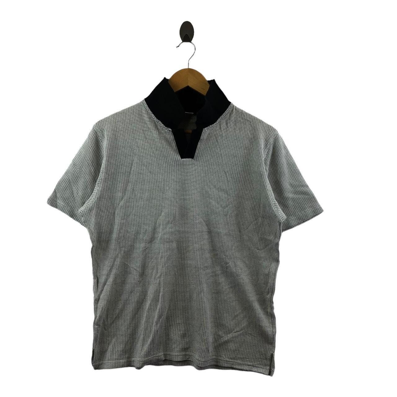 Krizia Vintage EVEX By KRIZIA JAPAN Herringbone Polo Tee Shirt Size L / US 10 / IT 46 - 1 Thumbnail