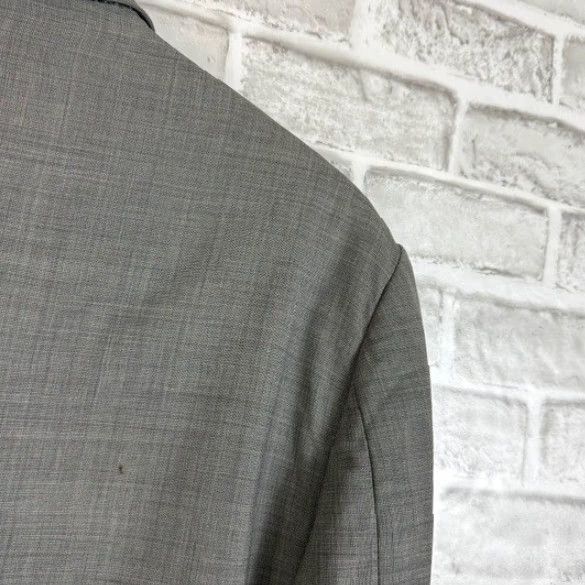 Brooks Brothers Brooks Brothers Blazer Jacket Mens 41R 2 Button Notch Lapel Wool Stretch Gray Solid Vented 4-Button Sleeve Regular Size 42R - 6 Thumbnail