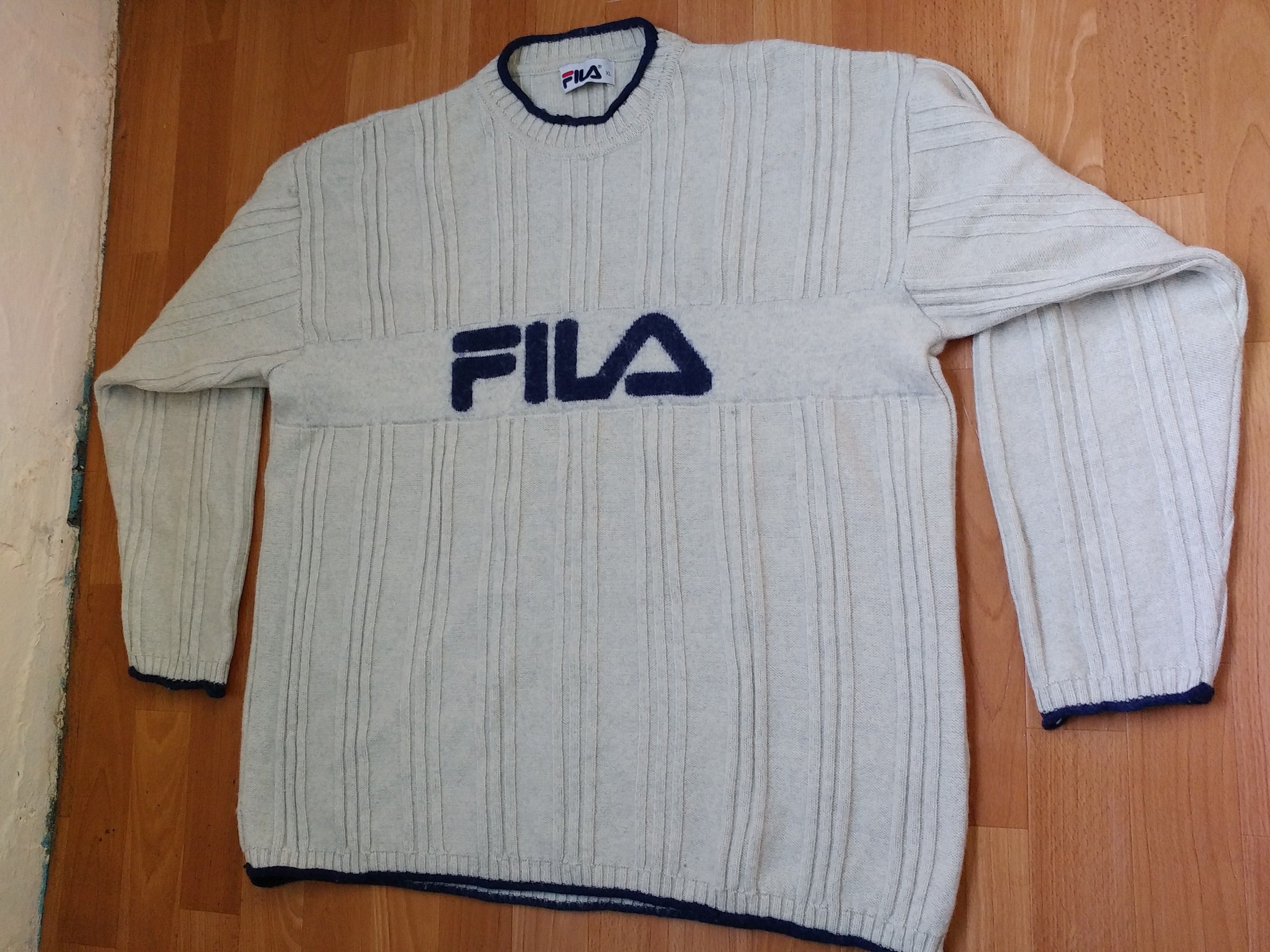 Fila × Vintage FILA sweatshirt, vintage blue fleece shirt, 90s hip-hop XL Size US XL / EU 56 / 4 - 10 Thumbnail