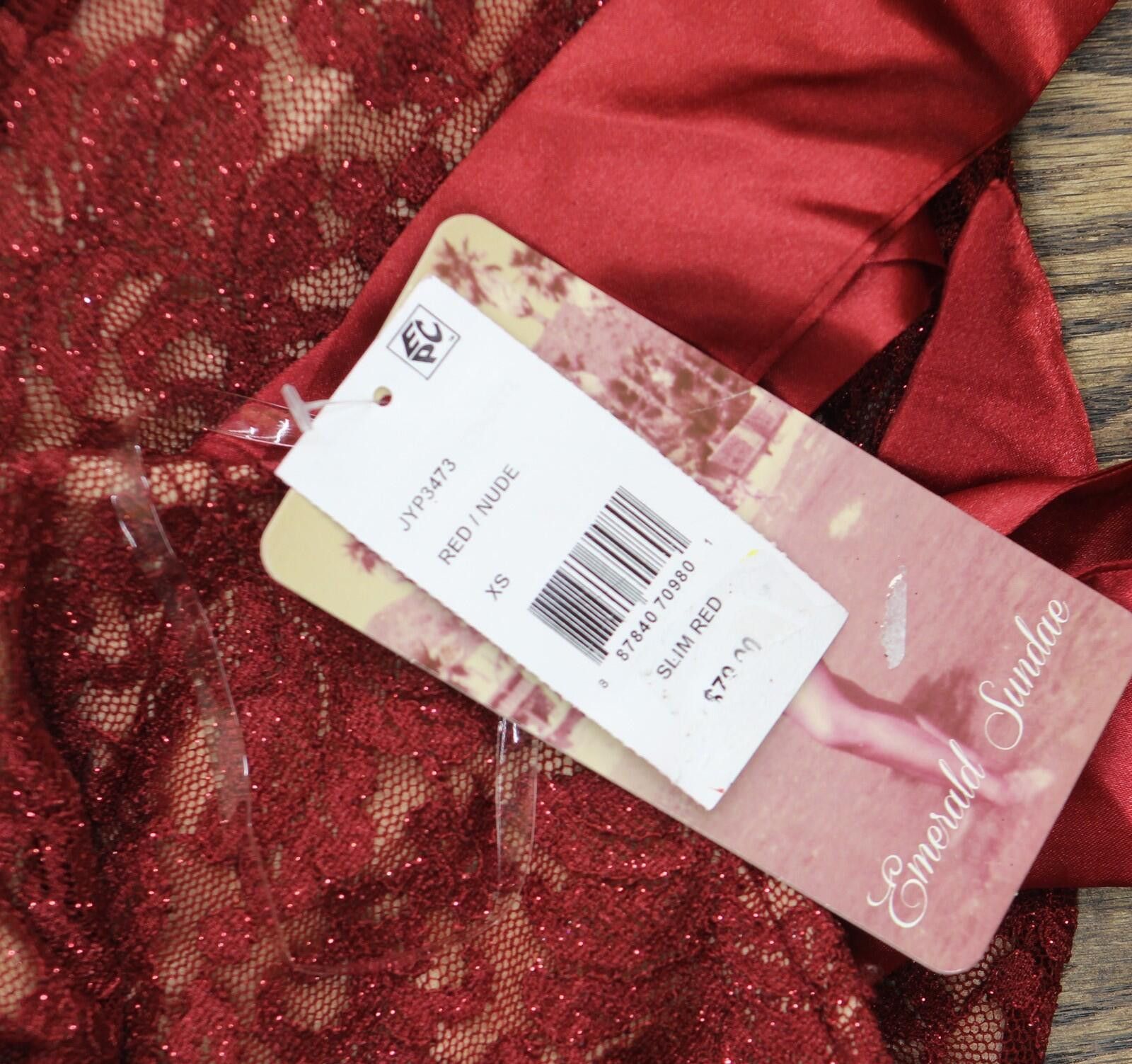 Other Nwt Emerald Sundae Lace Halter Dress Jyp3473 Medium Red Xs Size XS / US 0-2 / IT 36-38 - 3 Thumbnail