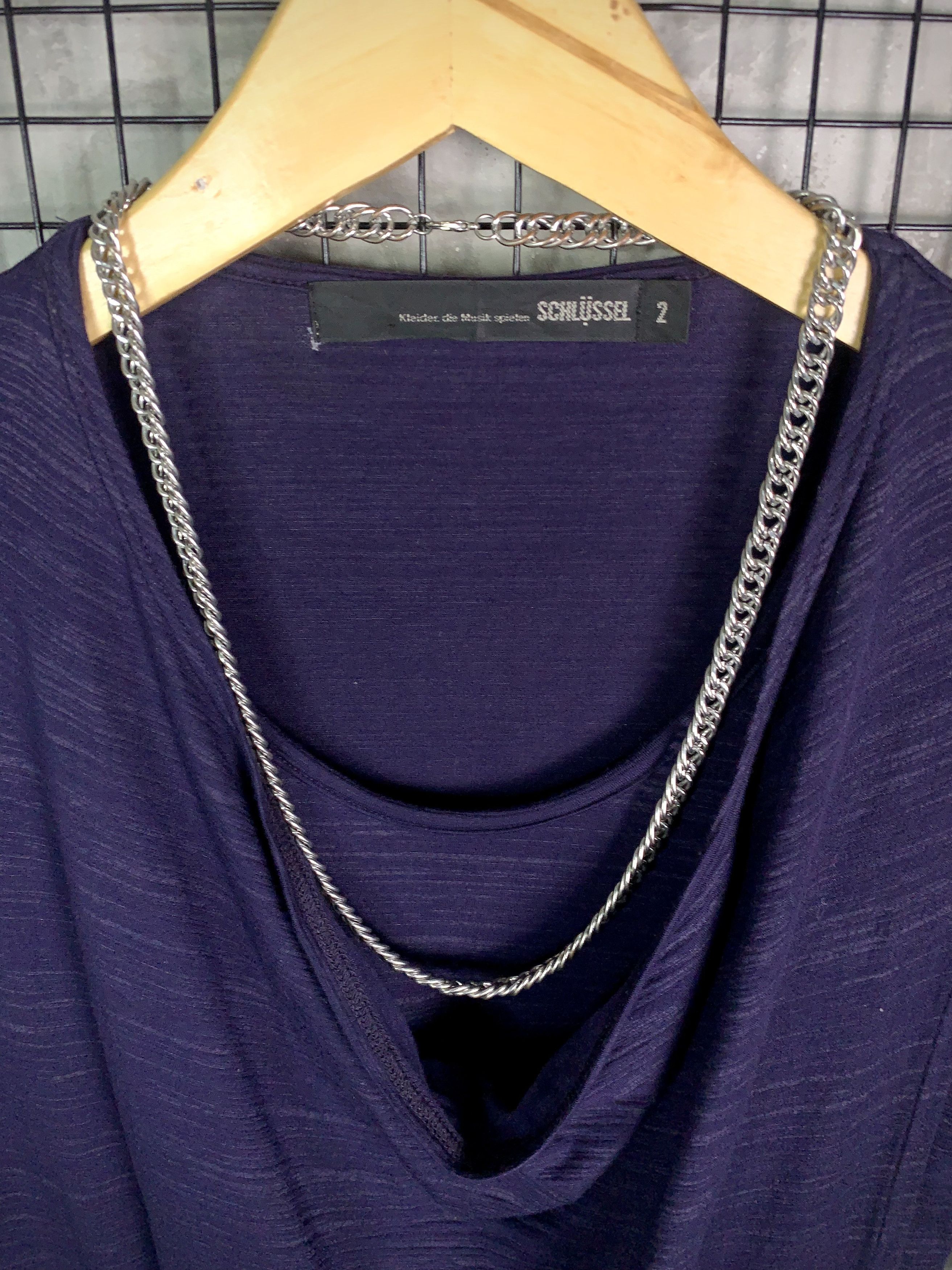 Schlussel Schlussel Goth Asymmetric Draped Cowl Neck LongSleeve Size US S / EU 44-46 / 1 - 5 Thumbnail
