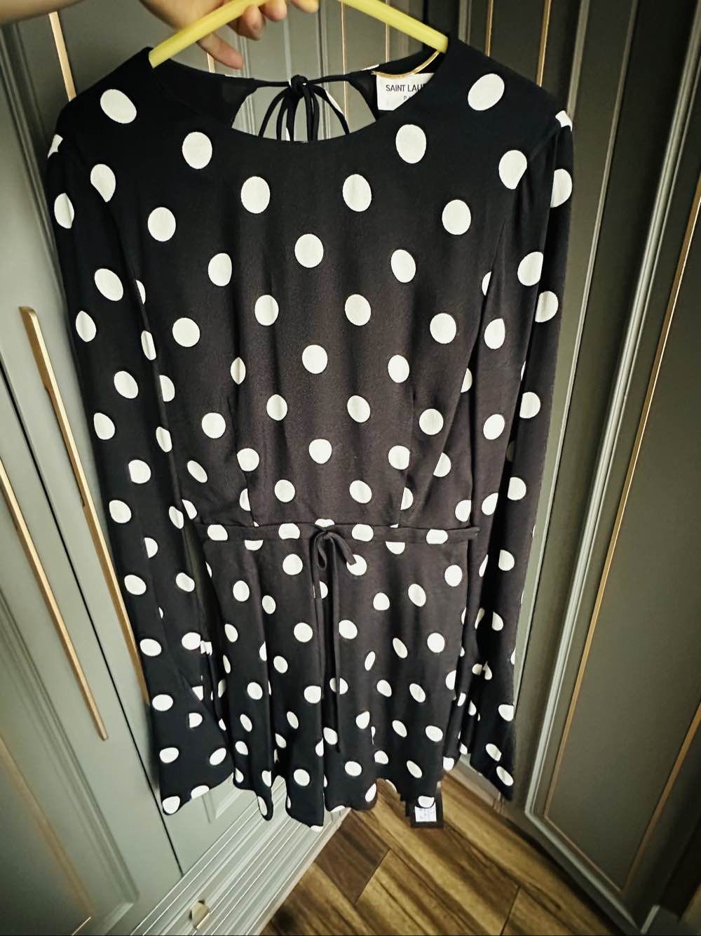 Saint Laurent Paris Saint Laurent Polka Dot Dress Size 34 Size XS / US 0-2 / IT 36-38 - 1 Thumbnail