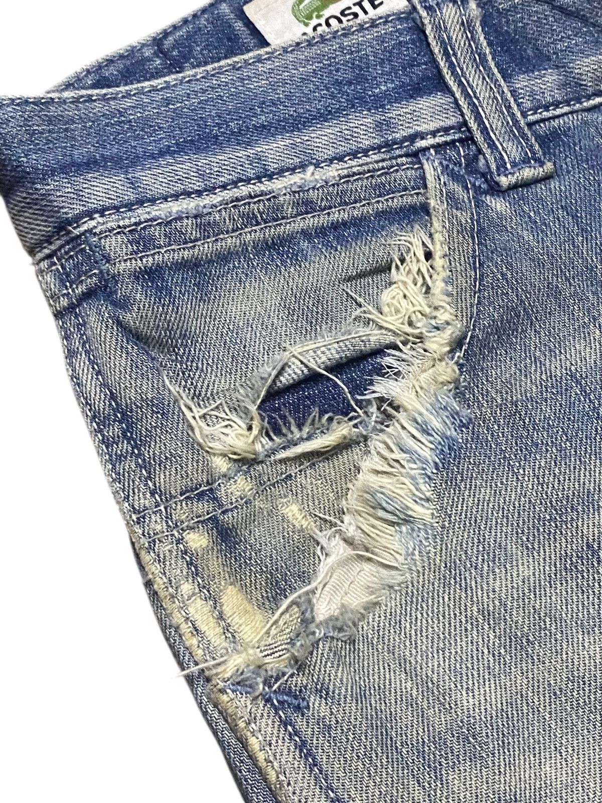 Junya Watanabe × Lacoste Vintage Lacoste Japan Faded Wash Distressed Baggy Jeans Size US 31 - 12 Thumbnail