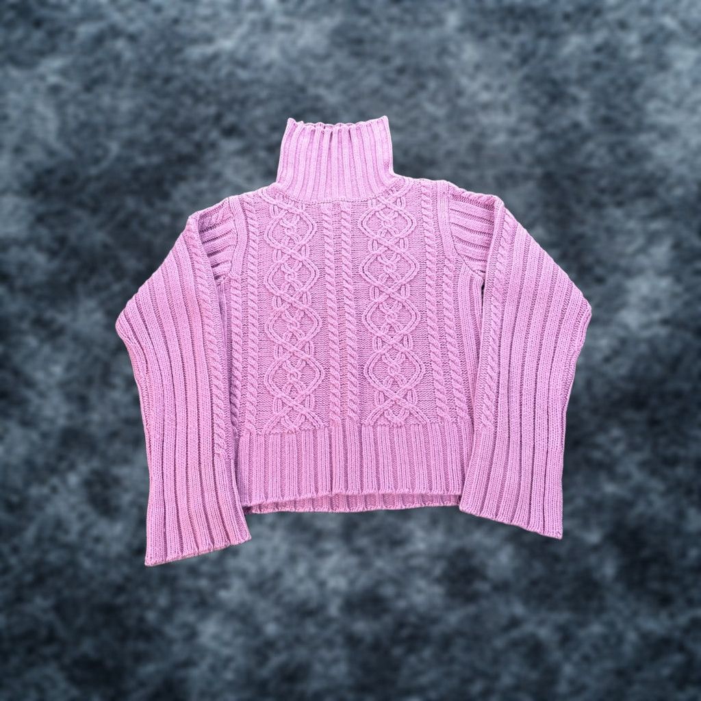 Route 66 VINTAGE Route 66 Sweater Shirt Womens Large Pink 90s Fisherman Turtleneck Pullover Size L / US 10 / IT 46 - 1 Thumbnail