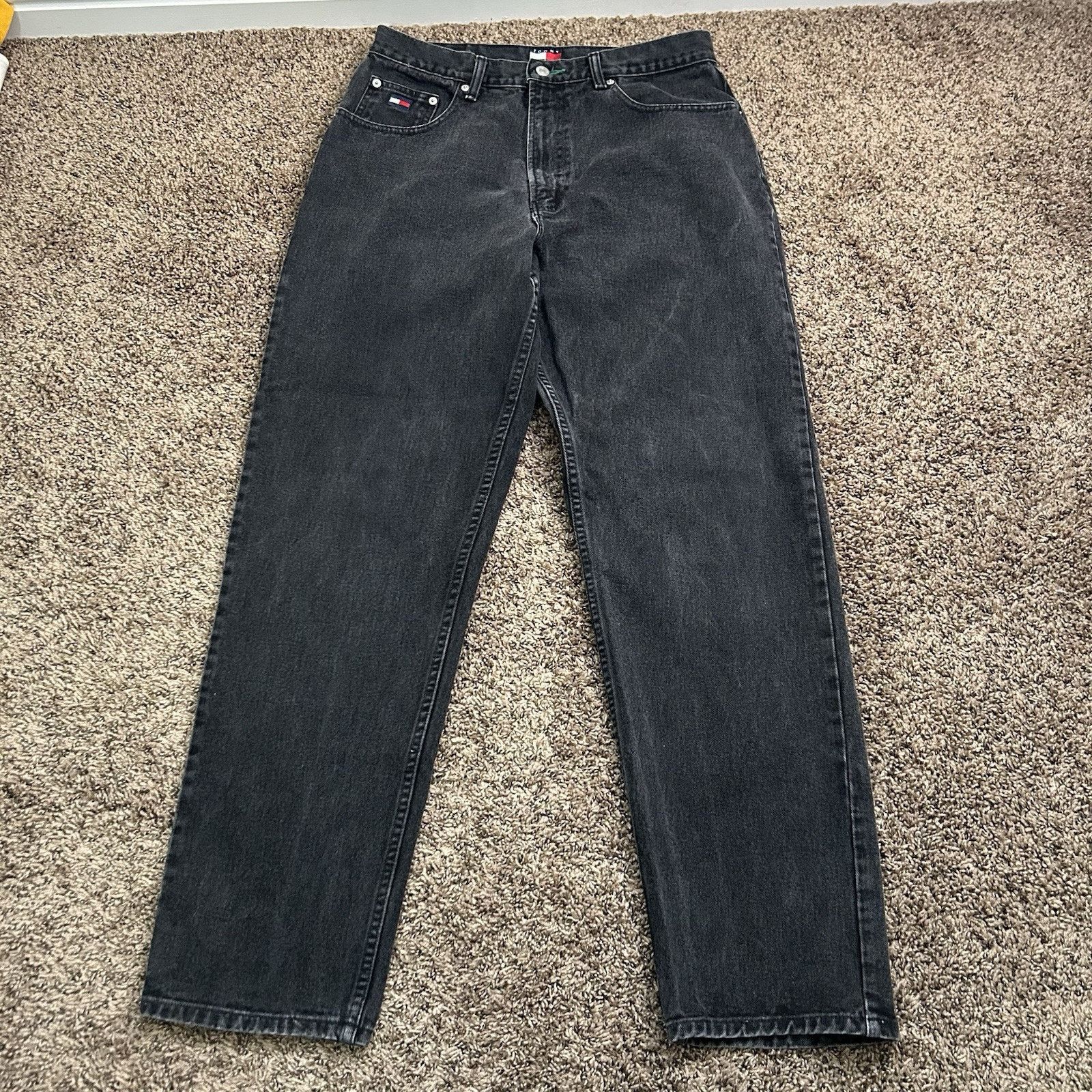 Tommy Hilfiger Vintage Tommy Hilfiger Freedom W34 L34 Black 100% Cotton 90s Size US 34 / EU 50 - 1 Thumbnail