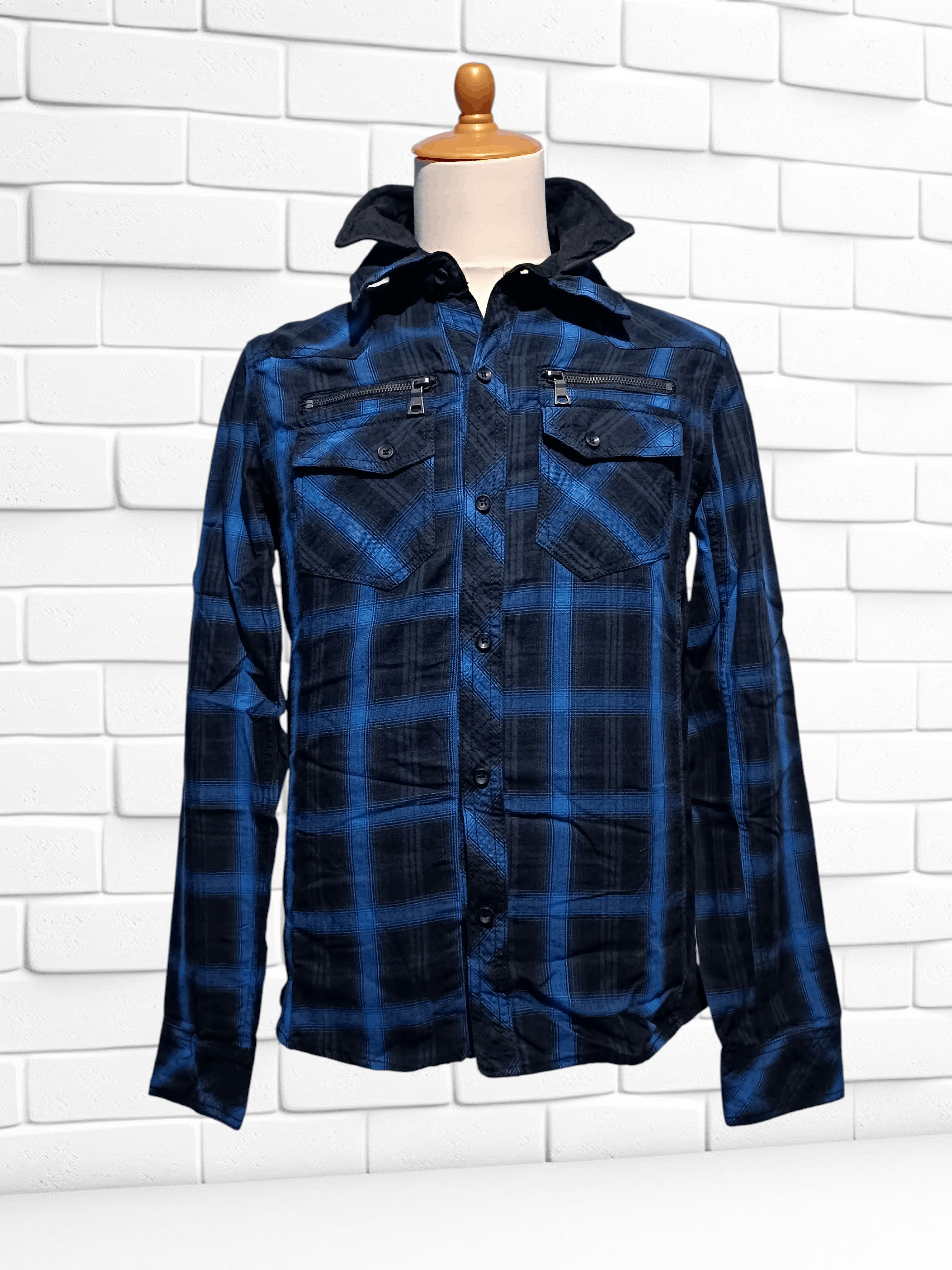 In The Attic In The Attic Homme Double Collar Plaid Shirt Size US M / EU 48-50 / 2 - 1 Thumbnail