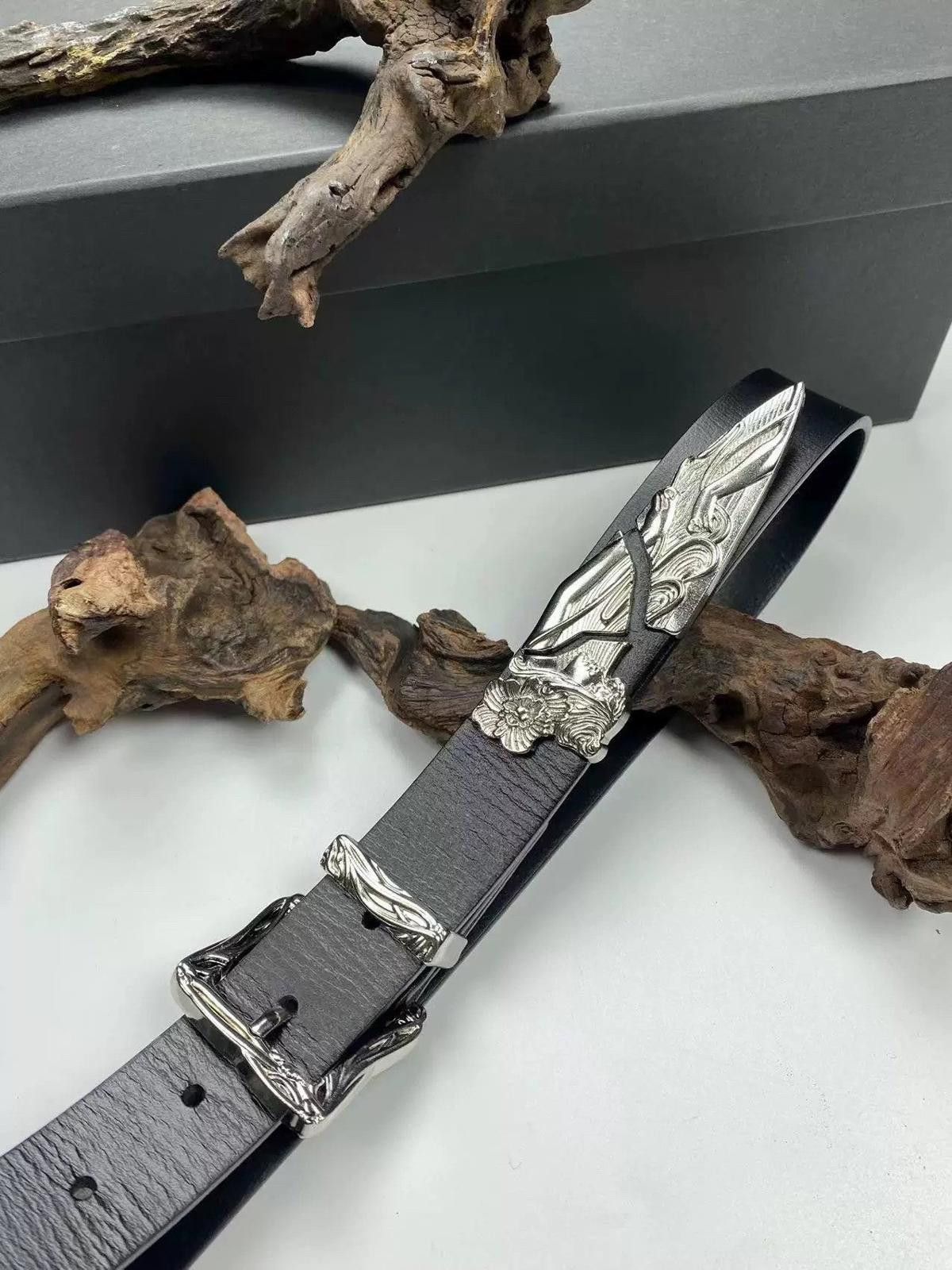 Japanese Brand Western Sword Belt – Carved Blade Detail, Y2K Style Size ONE SIZE - 5 Thumbnail