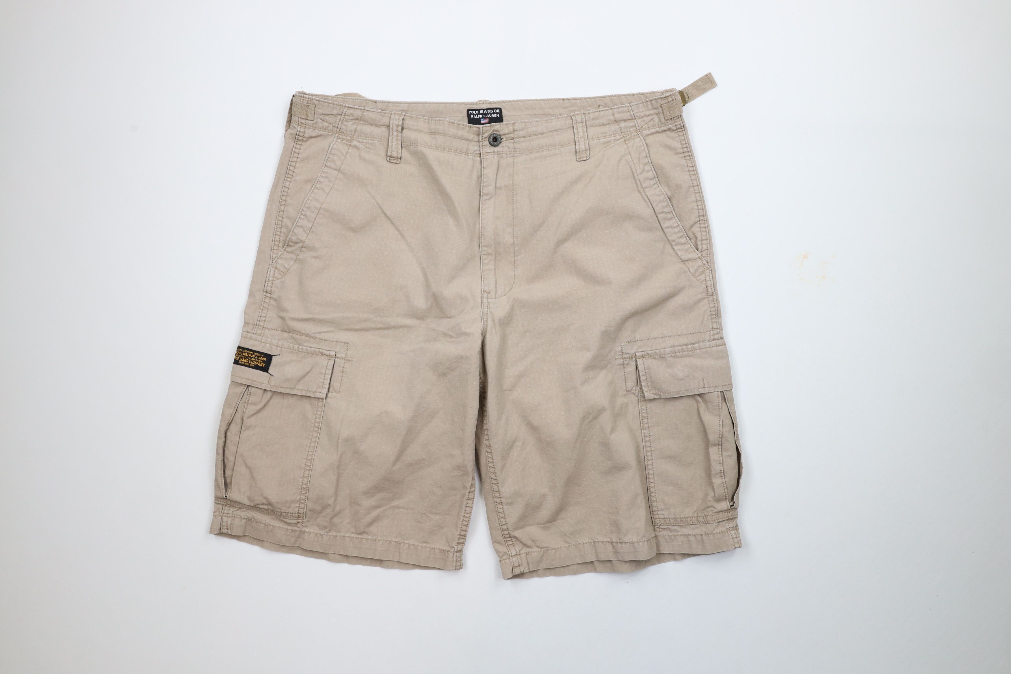 Ralph Lauren × Vintage Vintage 90s Ralph Lauren Surplus Ripstop Cargo Shorts Size US 38 / EU 54 - 1 Thumbnail