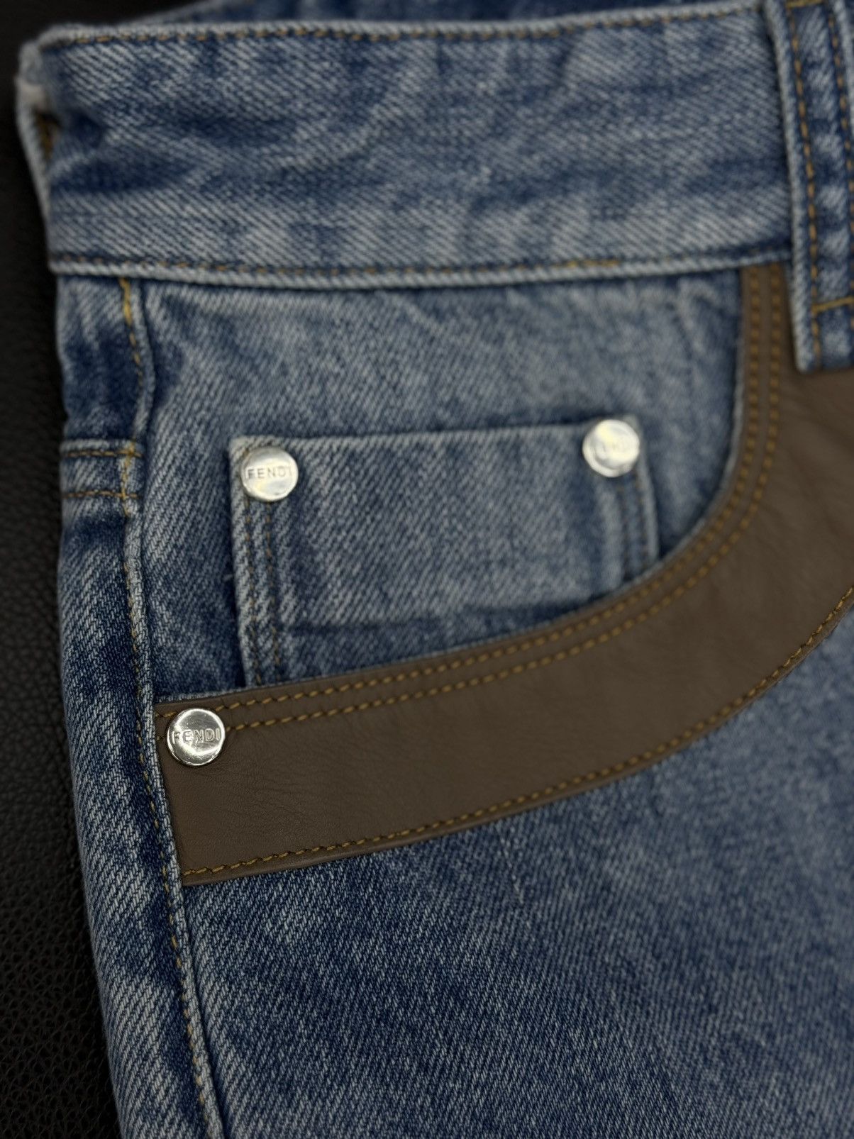 Fendi Fendi Blue Jeans Leather Size 30/34 $1500 Retail Size US 30 / EU 46 - 6 Thumbnail
