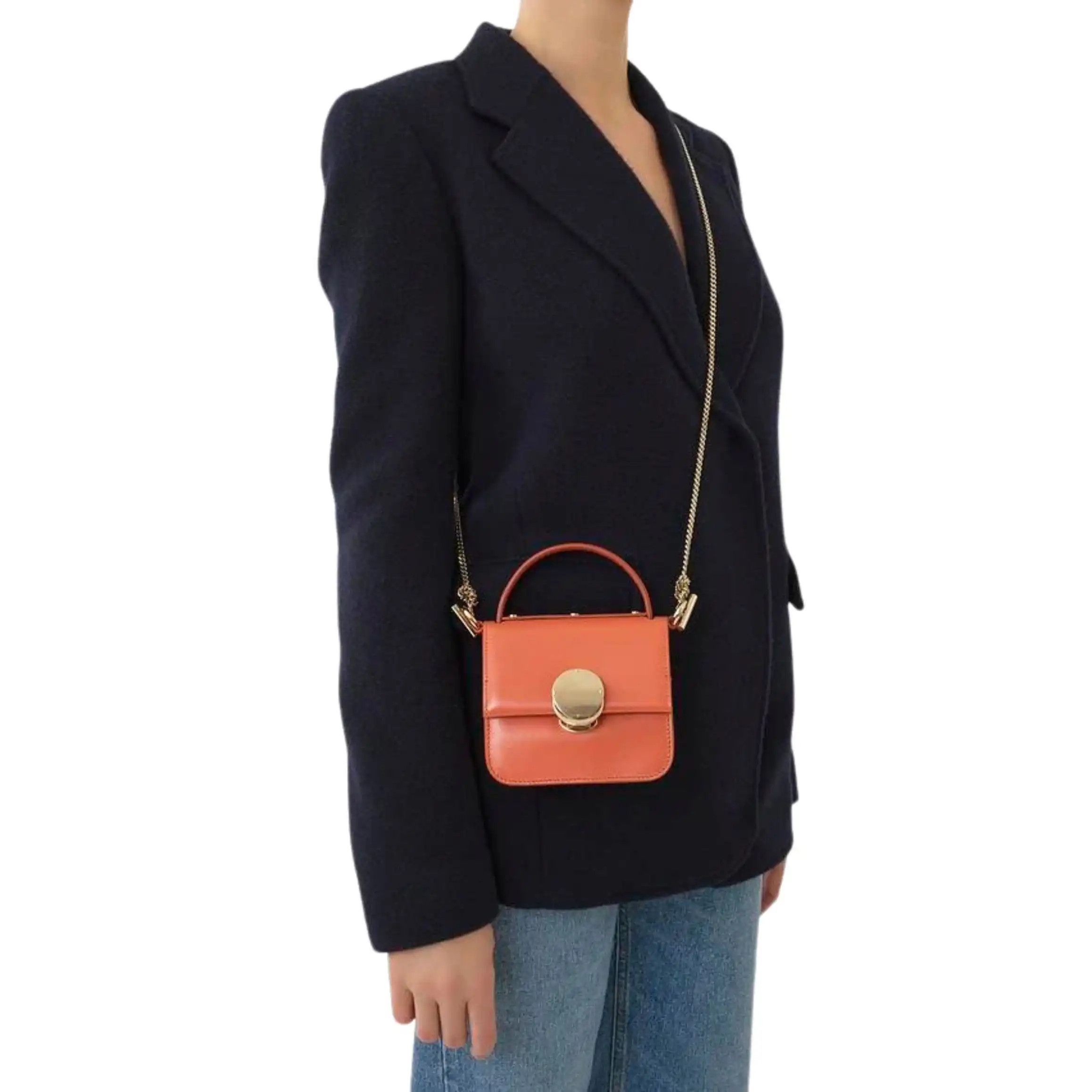 Chloe o1loc1c1224 Size: OS / CHC24 Penelope Micro Flap Bag Orange Size ONE SIZE - 6 Thumbnail