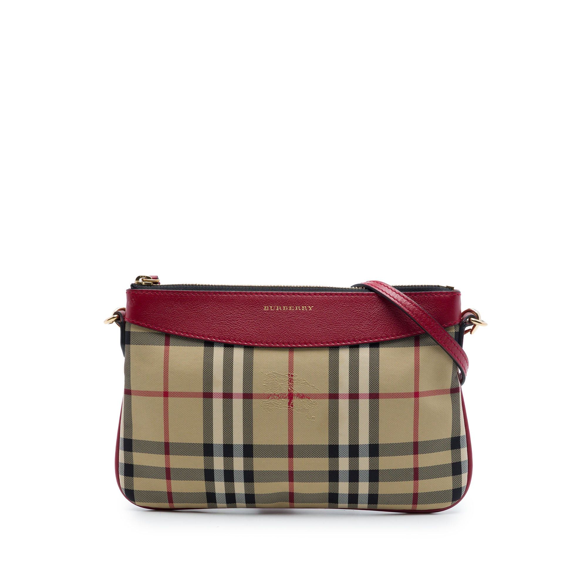 Burberry Haymarket Check Nylon Peyton Crossbody Size ONE SIZE - 1 Thumbnail