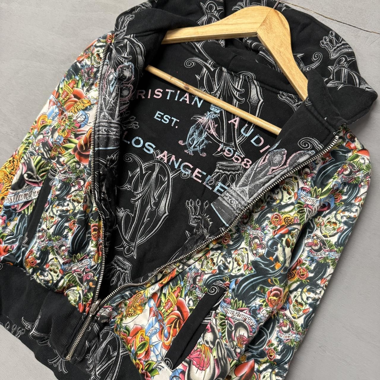Ed Hardy Ed Hardy Reversible Christian Audigier Tattoo Hoodie Small Size S / US 4 / IT 40 - 3 Thumbnail