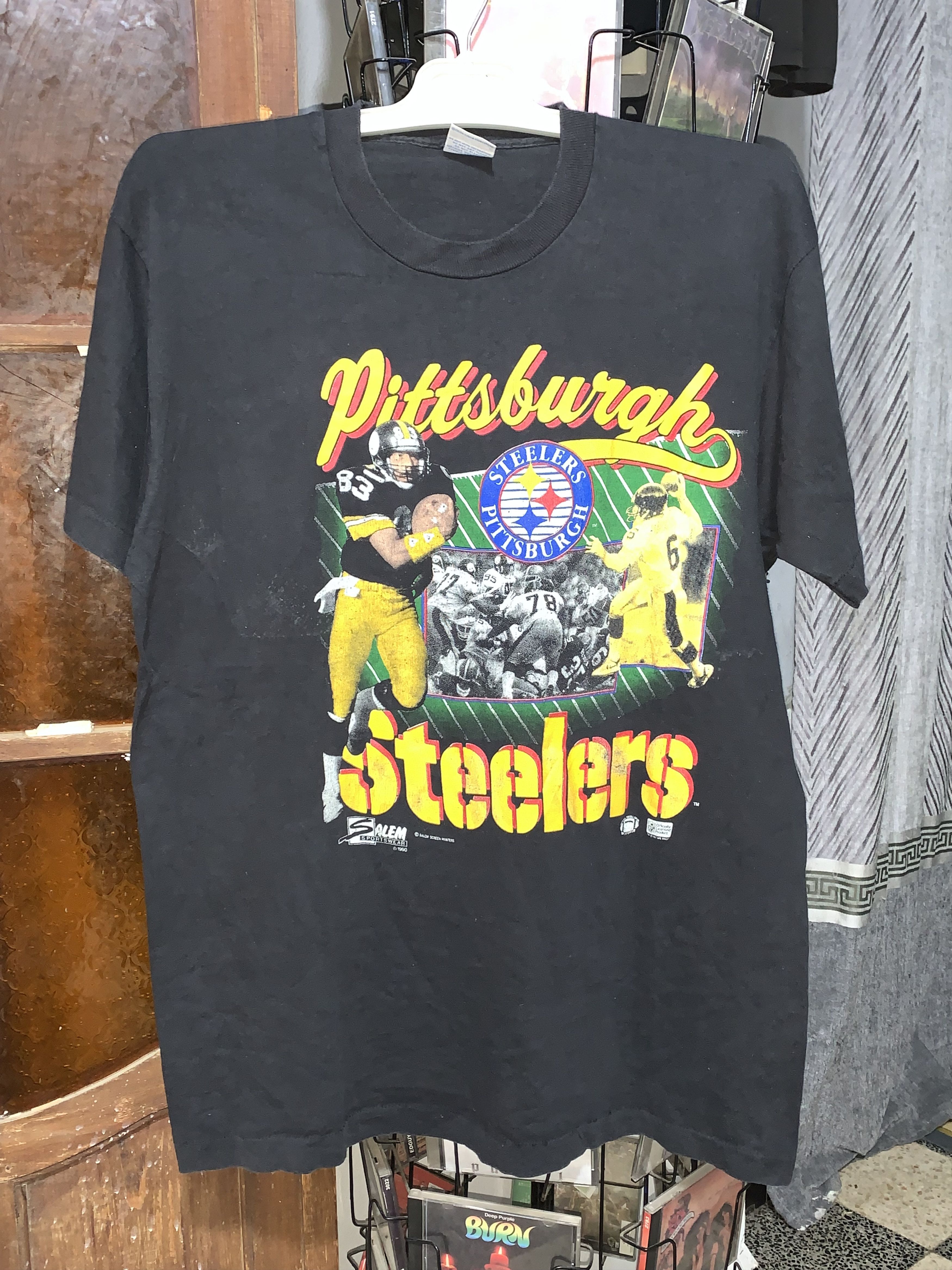 Jerzees Vtg Salem Sportswear Label 1990 PITTSBURGH STEELERS (XL) Size US XL / EU 56 / 4 - 1 Thumbnail