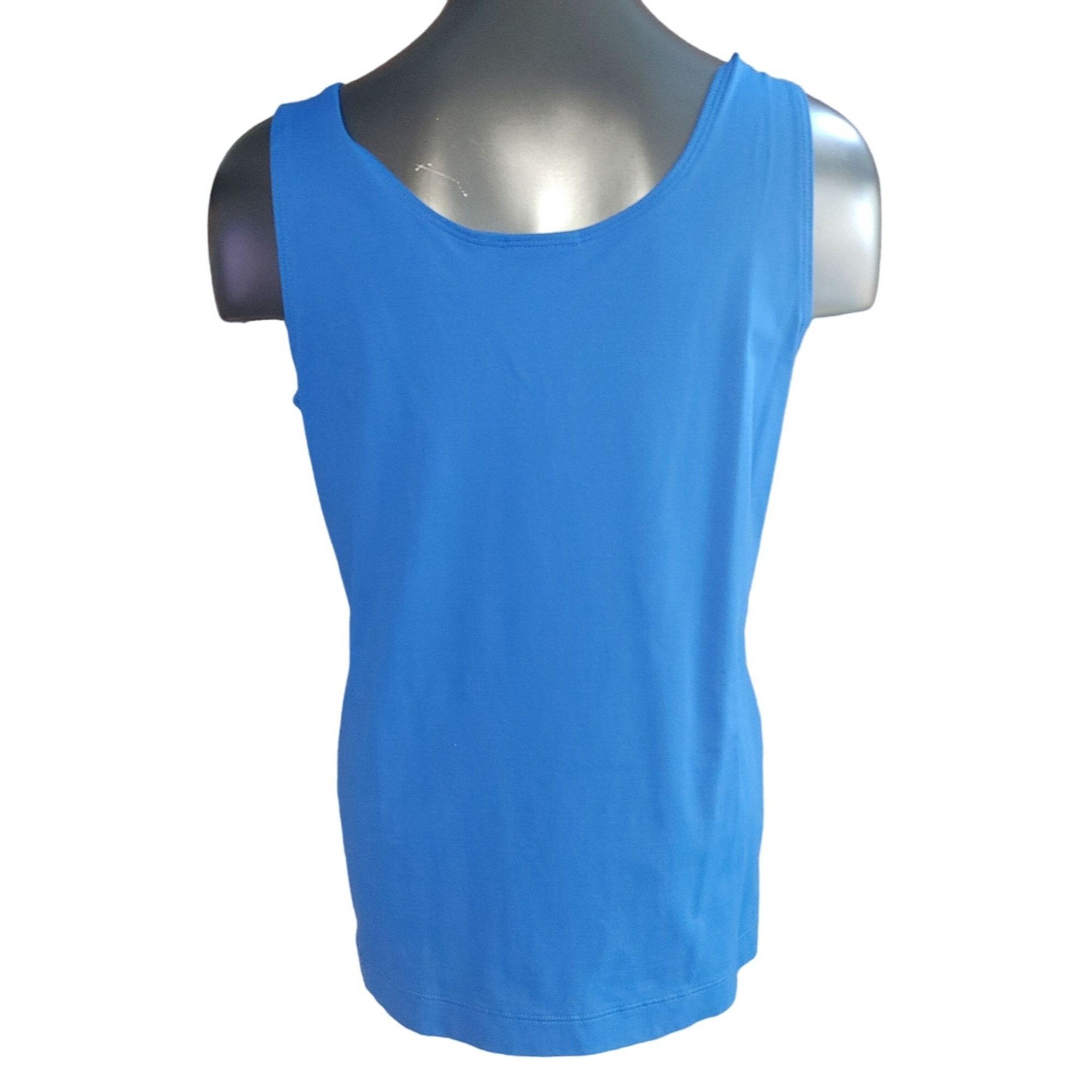 Other Chico's Womens Bright Blue Scoop Neck Sleeveless Top Size 2/ Size L / US 10 / IT 46 - 2 Thumbnail