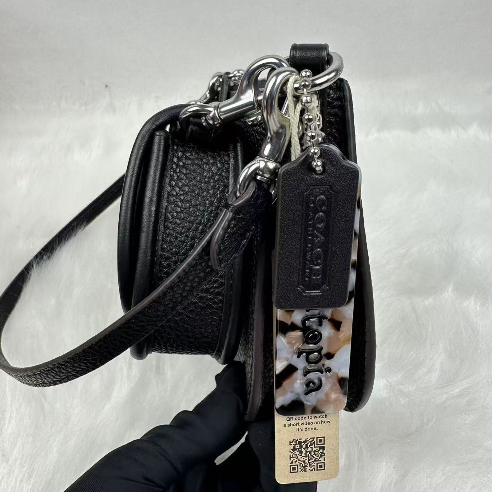 Coach Coach Wavy Double Pouch shoulder Coachtopia Black Rainbow Size ONE SIZE - 2 Thumbnail