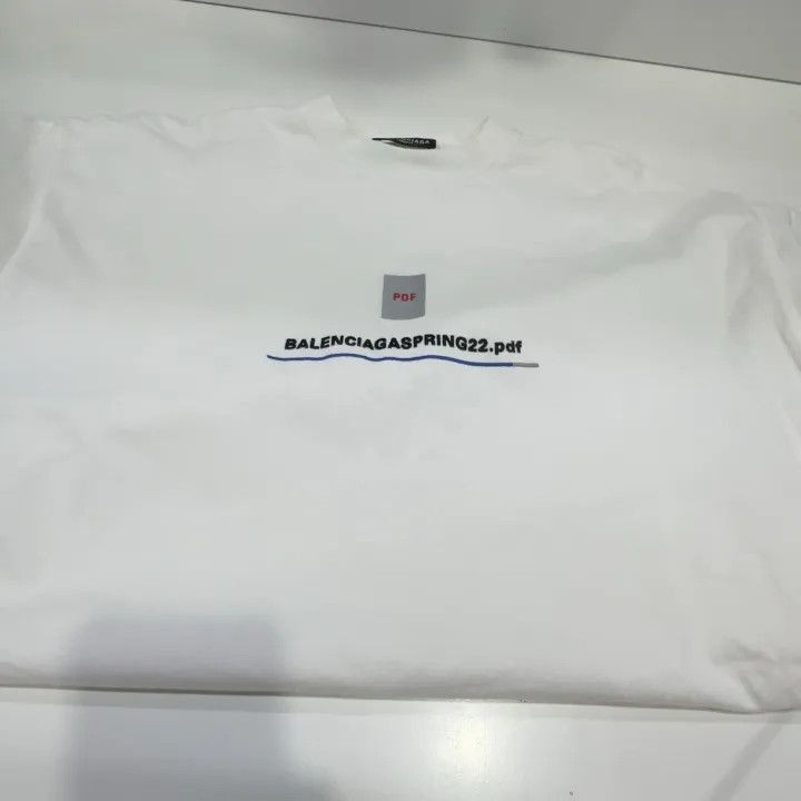 Balenciaga Balenciaga Balenciaga SS22 Logo Print Short Sleeve TShirt Size US M / EU 48-50 / 2 - 8 Thumbnail