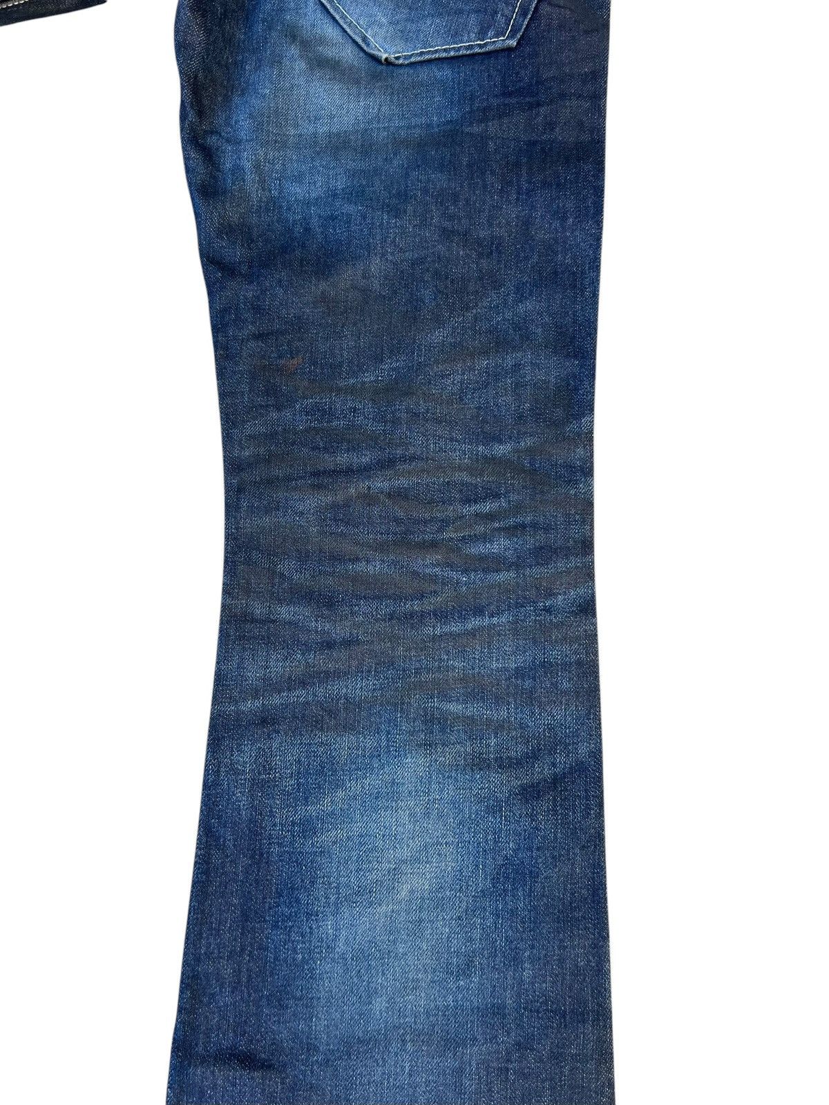 If Six Was Nine × Le Grande Bleu (L.G.B.) × Murder License Clawmark Waxed Denim Murder License Flare Jeans Size US 29 - 20 Thumbnail