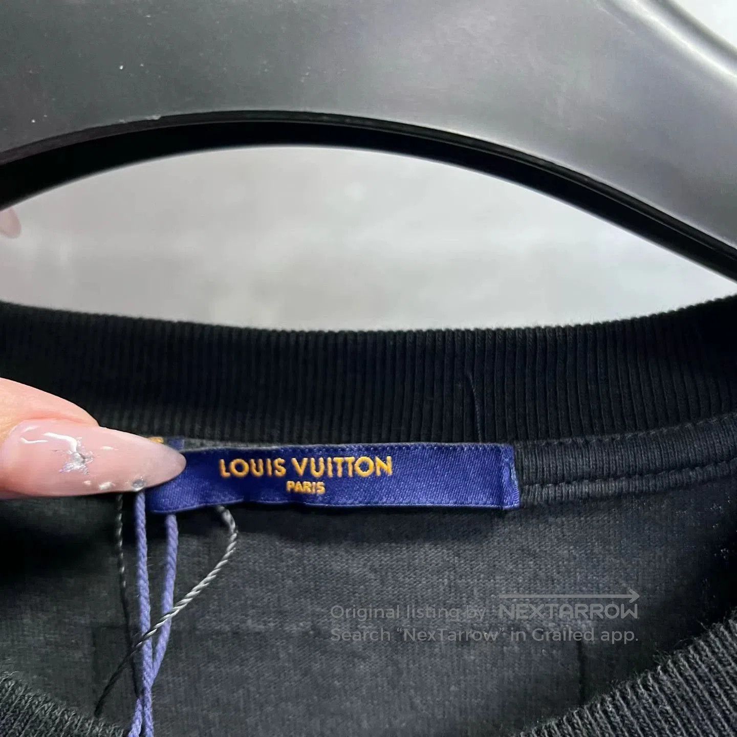 Louis Vuitton Louis Vuitton Black Logo Embroidery T. Size US XL / EU 56 / 4 - 2 Thumbnail