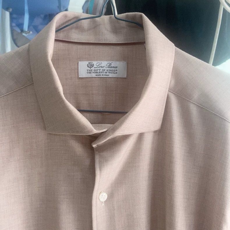 Hermes Loro Piana Beige Long-Sleeve Shirt - dmc Size US XXL / EU 58 / 5 - 1 Thumbnail
