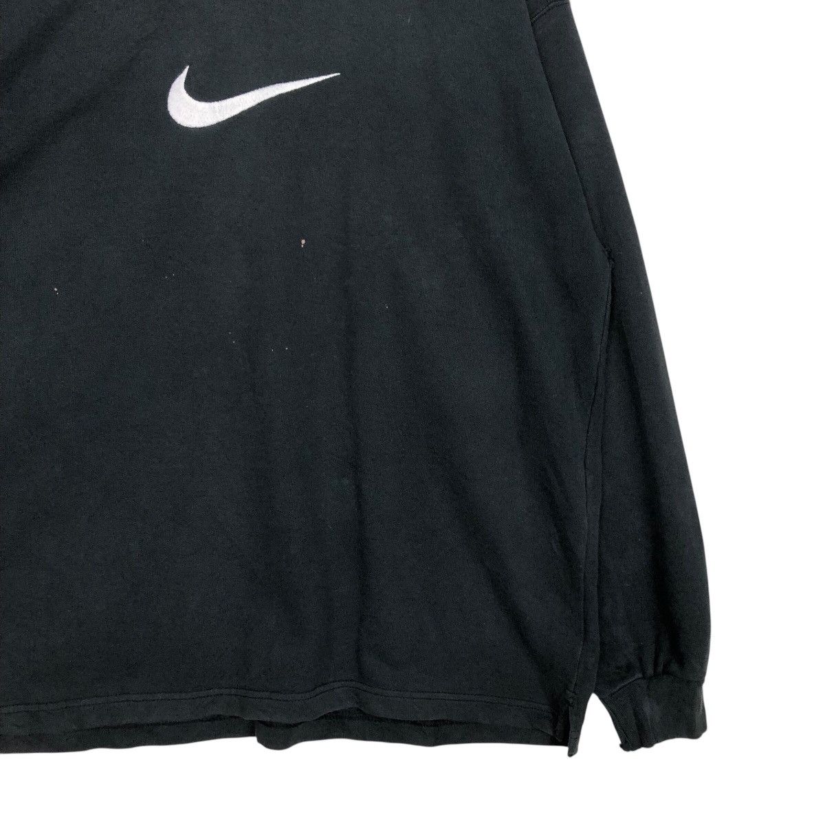 Nike 📌Rich Black Vintage Sweatshirt Nike Big Swoosh Size US M / EU 48-50 / 2 - 6 Thumbnail