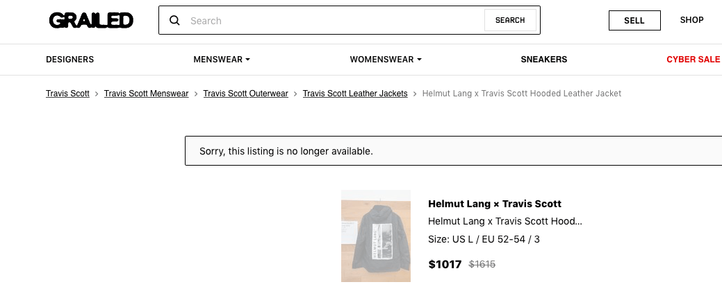 Helmut Lang × Travis Scott Travis Scott X Helmut Lang Leather Jacket Hooded Size US L / EU 52-54 / 3 - 8 Thumbnail