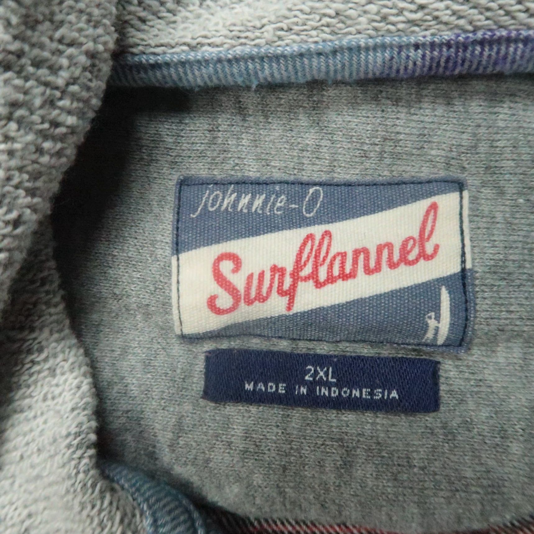 johnnie-O Johnnie O Hoodie Mens XXL Blue Striped Melton Surf Flannel Button Shirt Size US L / EU 52-54 / 3 - 3 Thumbnail