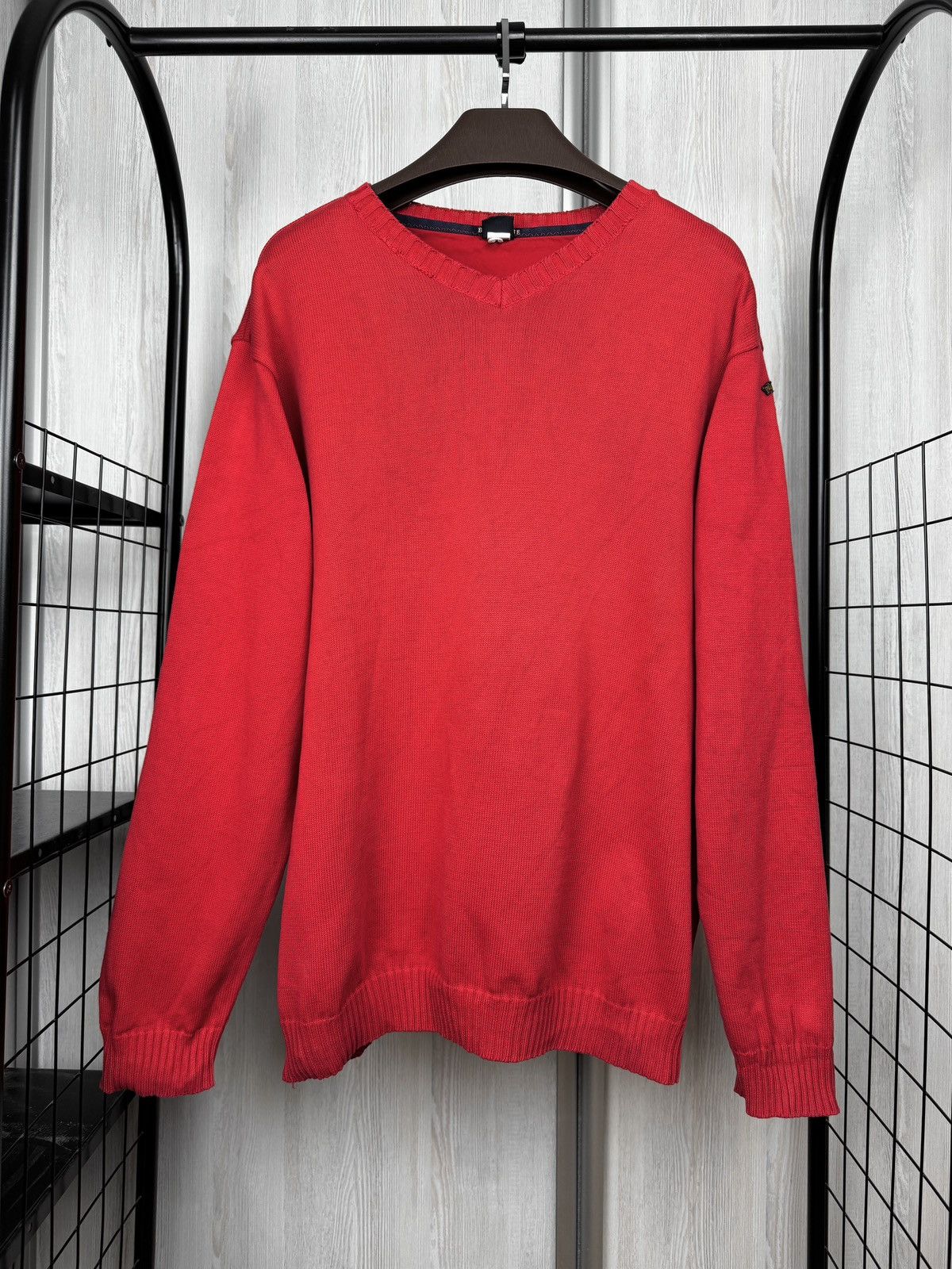 Paul & Shark Paul & Shark vintage heavy knit cotton red sweater jumper XL Size US XL / EU 56 / 4 - 4 Thumbnail