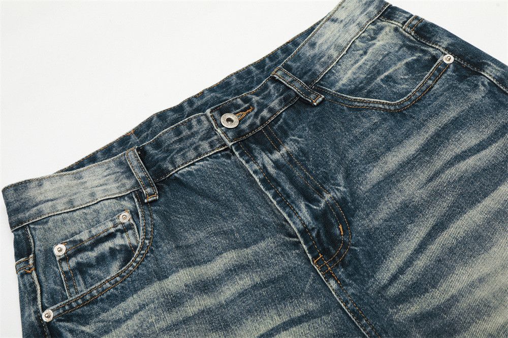 Japanese Brand High street men's wide-leg washed distressed jeans Size US 32 / EU 48 - 3 Thumbnail